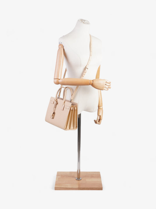 Saint Laurent Sac De Jour Light Beige Embossed Leather Baby