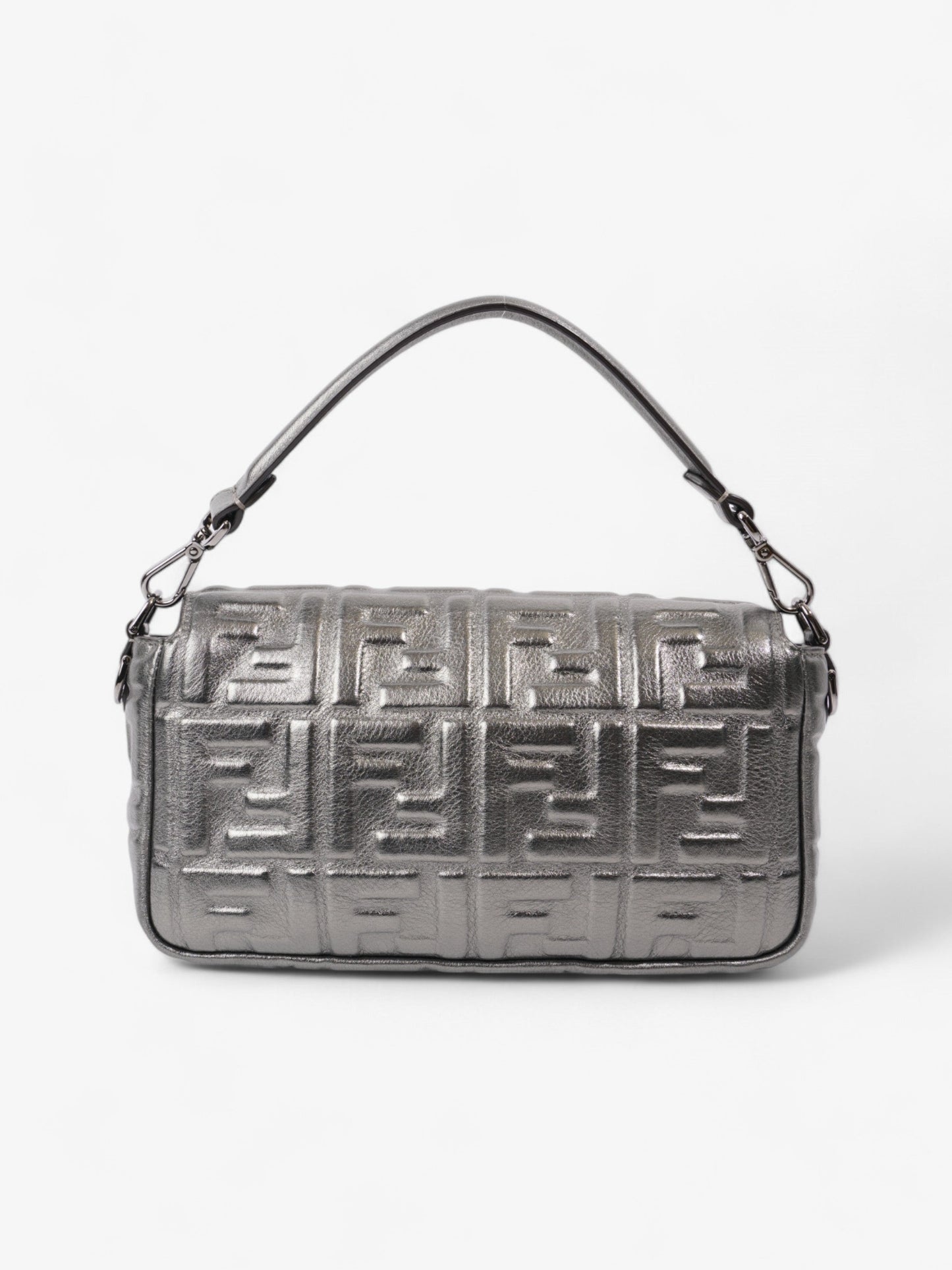 Fendi Baguette Metallic Lambskin Leather Medium