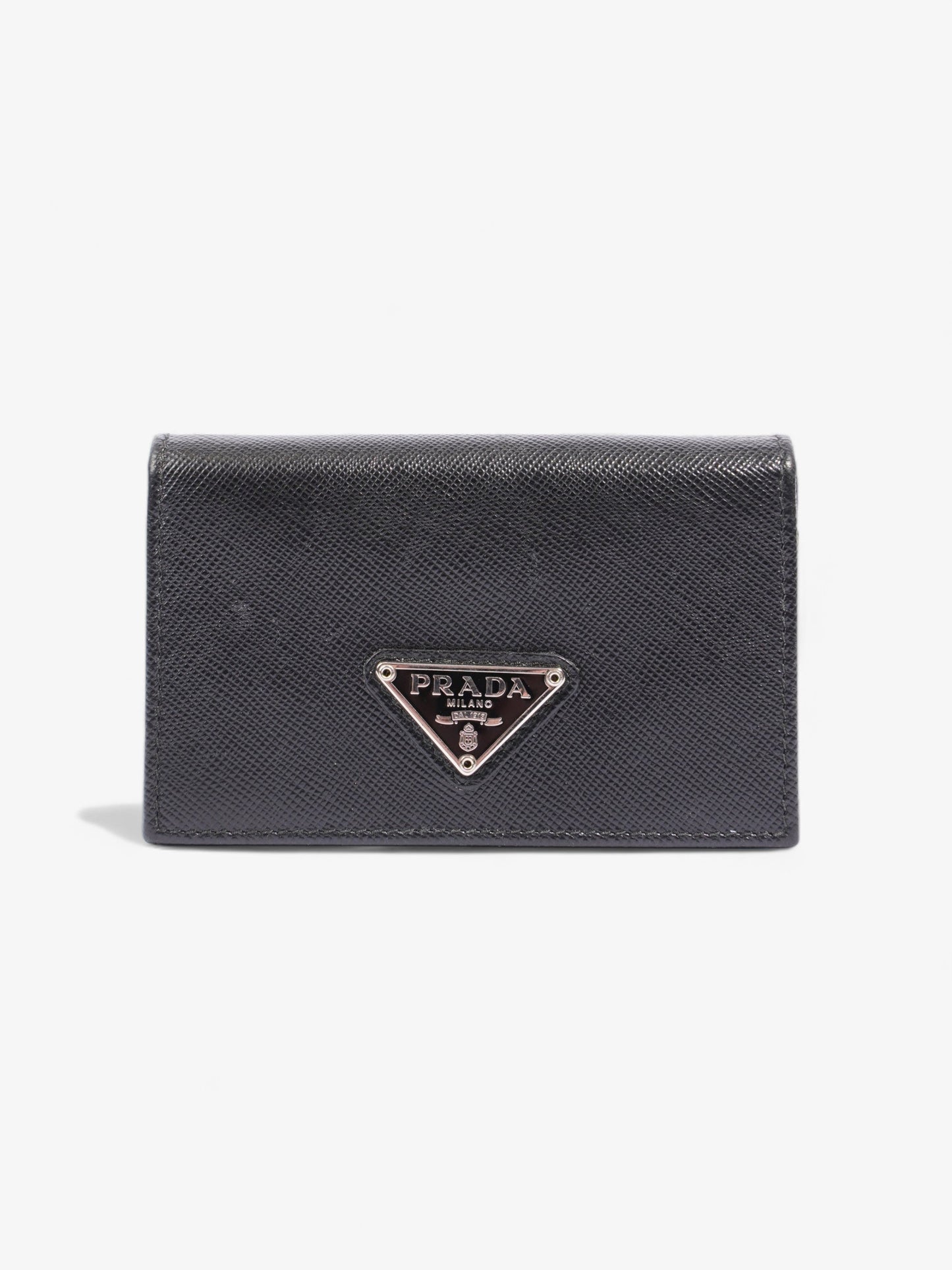 Prada Card Case Black Saffiano Leather