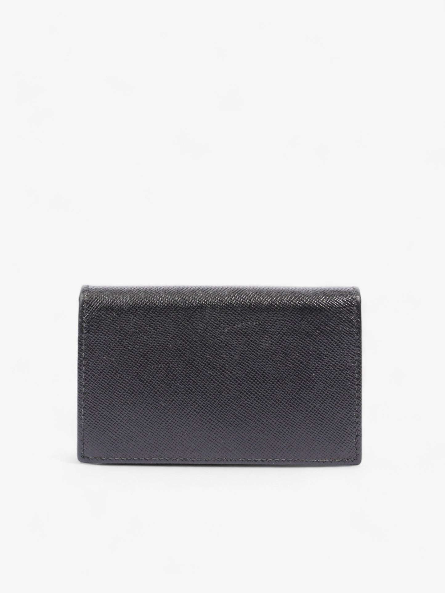 Prada Card Case Black Saffiano Leather