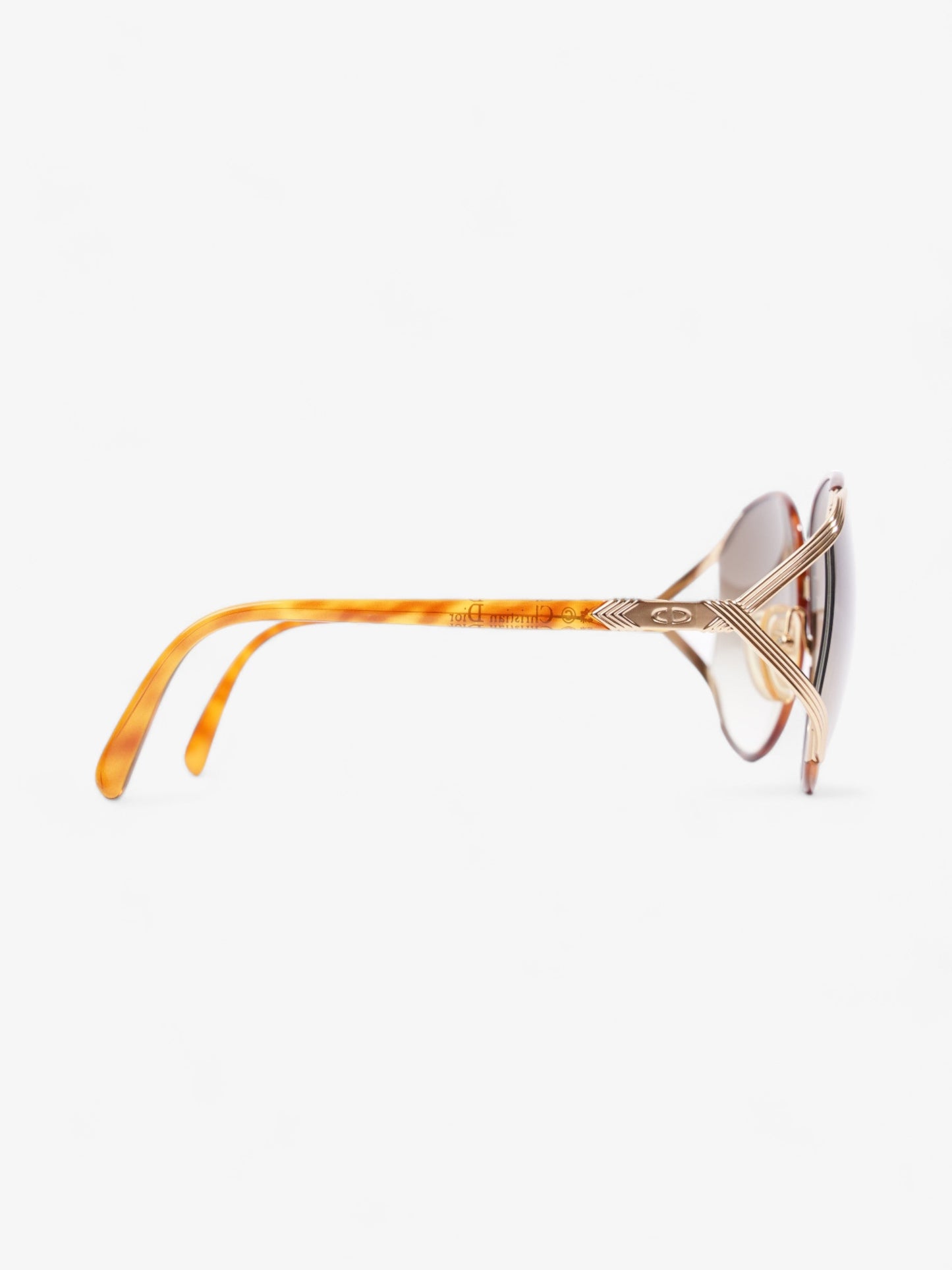 Christian Dior Oversized Gradiant Sunglasses Brown Acetate 150mm