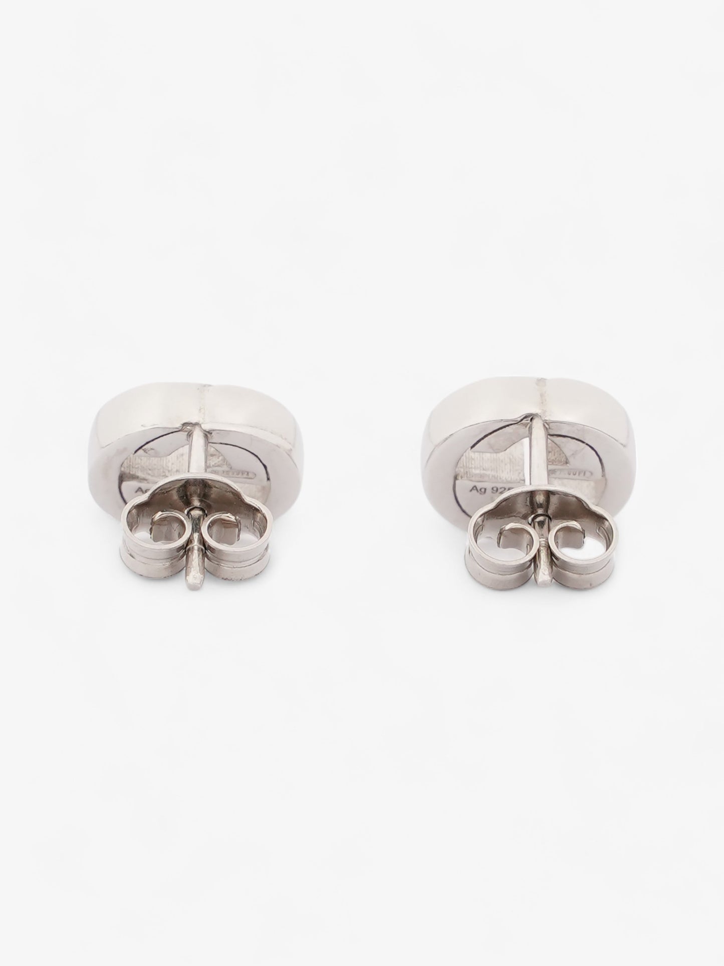 Gucci Interlocking Earrings Silver Silver Sterling