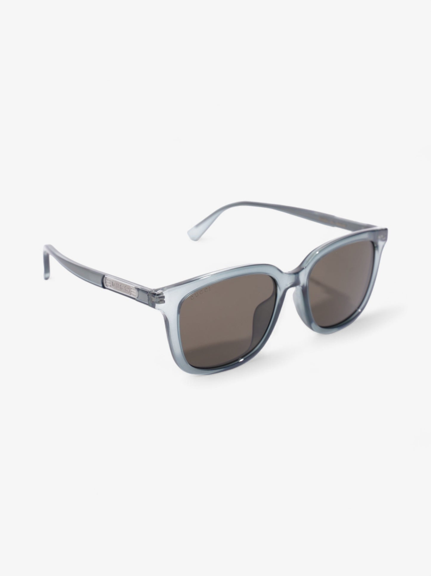 Gucci Clear Frame Sunglasses Blue Acetate 150mm