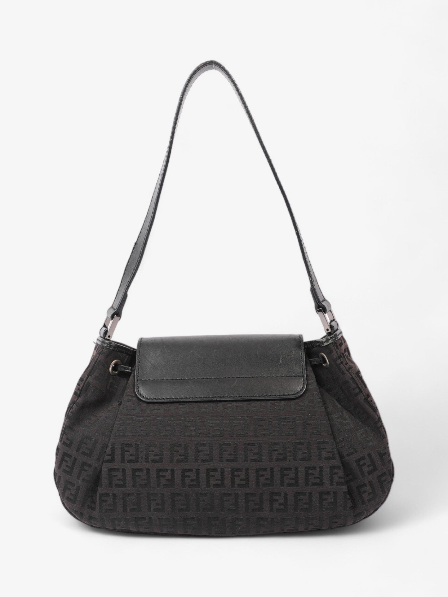 Fendi Zucchino Baguette Zucca / Black Canvas