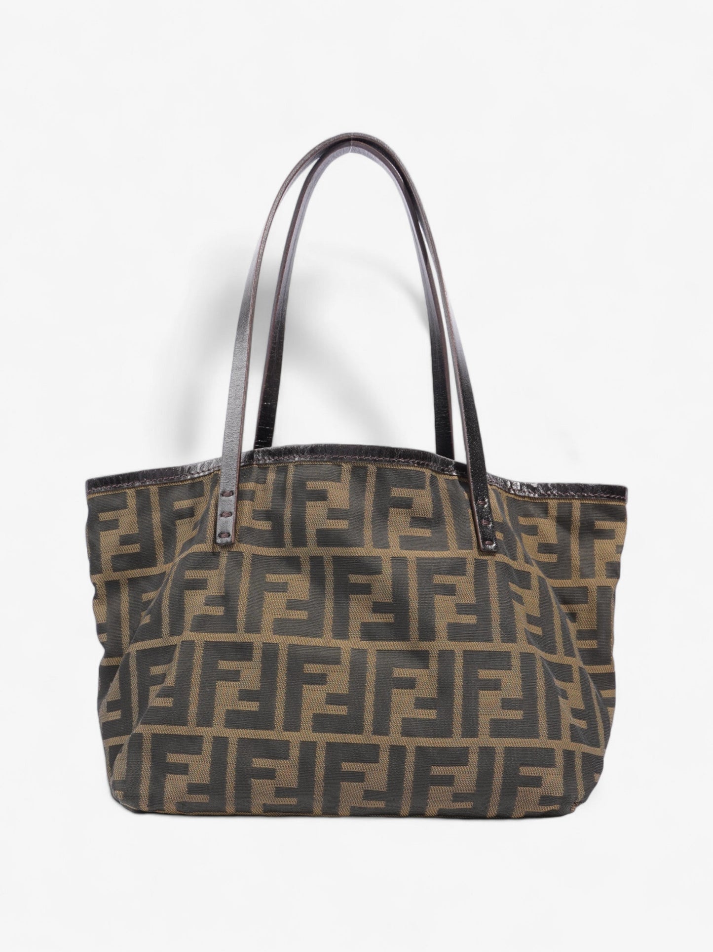 Fendi Zucca Handbag Brown Canvas