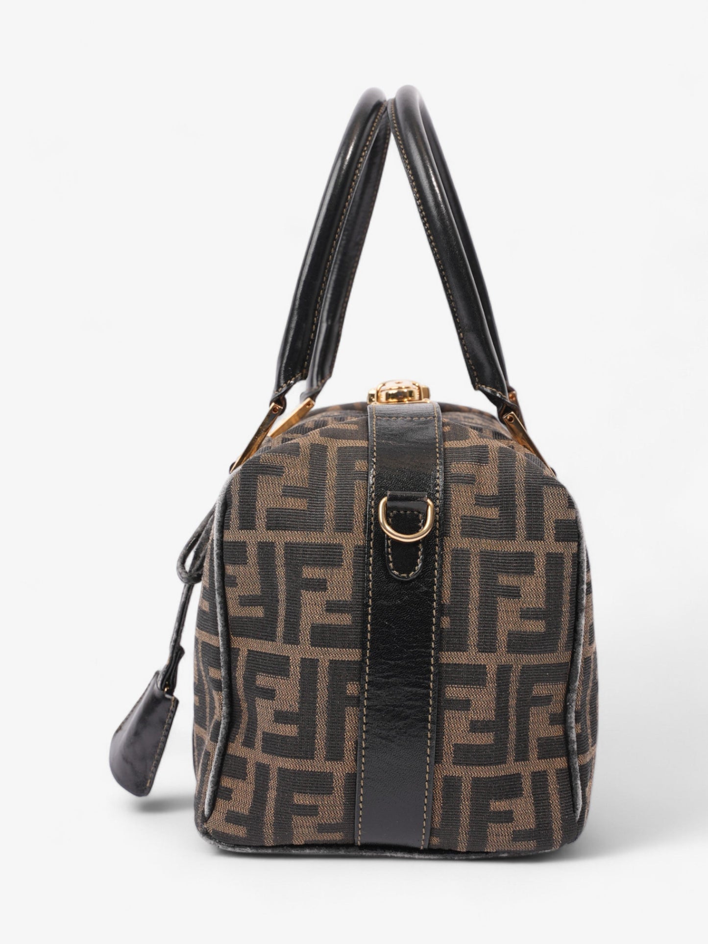Fendi Two Way Boston Bag Zucca Canvas