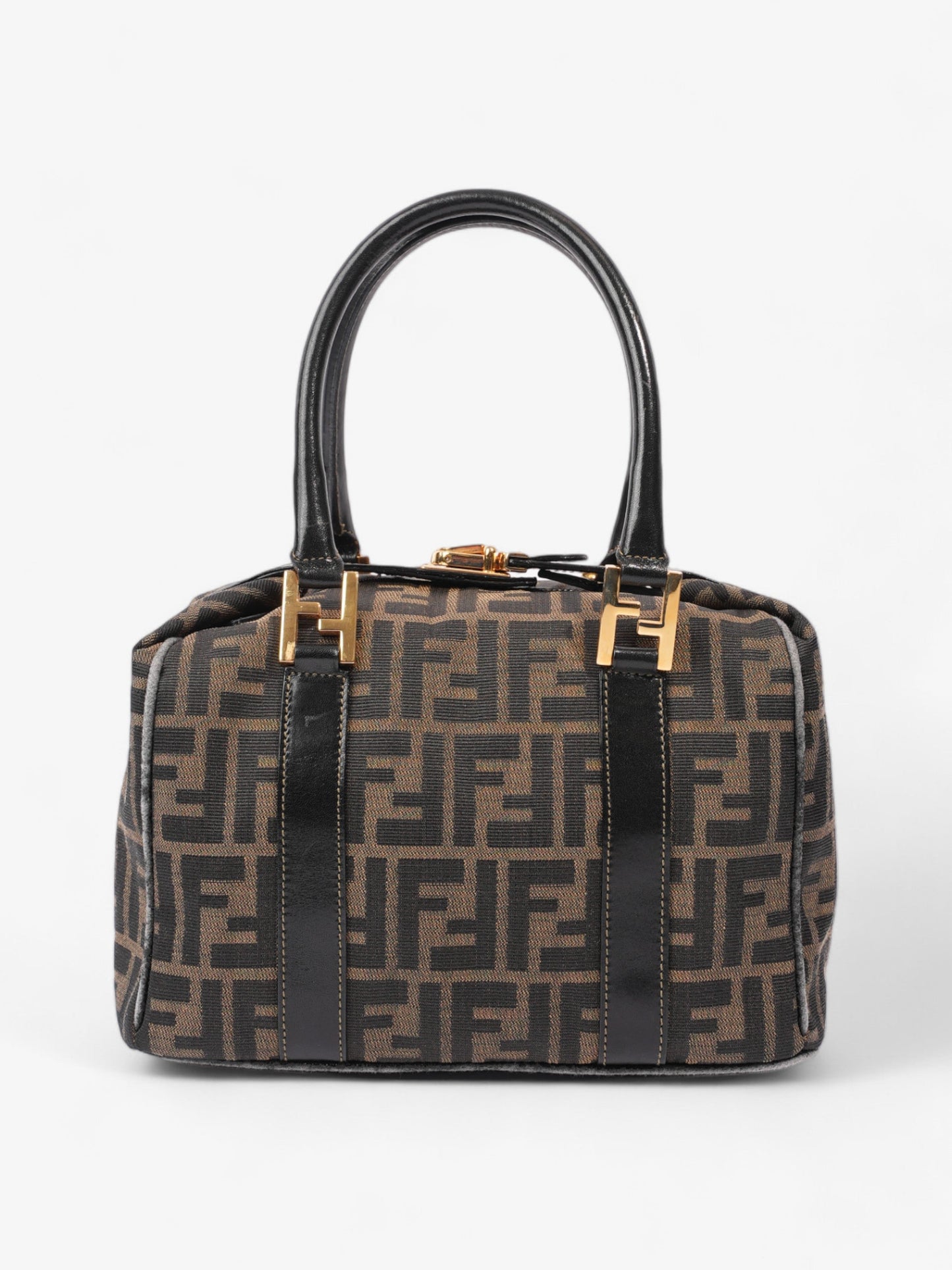 Fendi Two Way Boston Bag Zucca Canvas