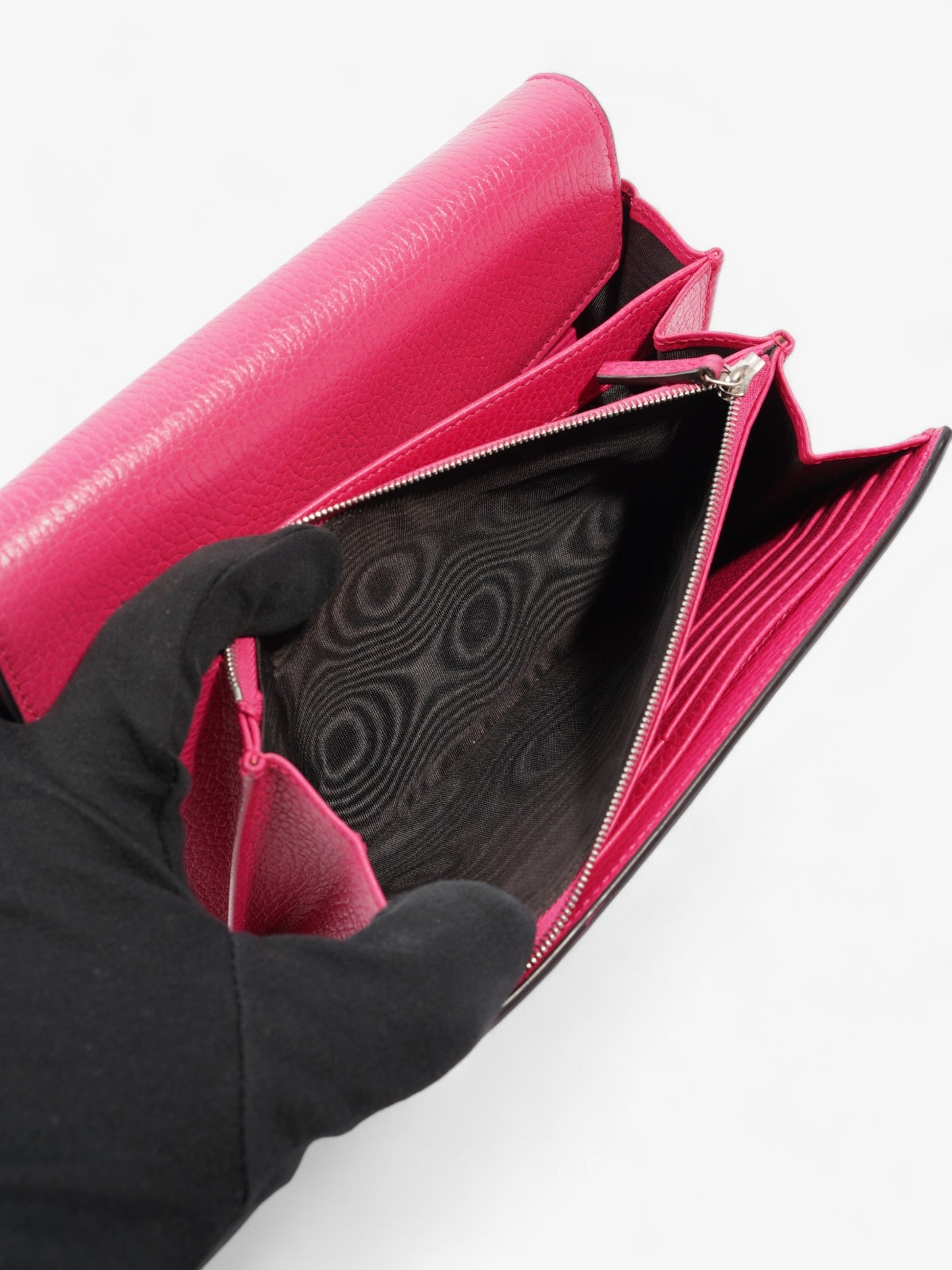 Gucci Dionysus Chain Wallet Neon Pink Leather