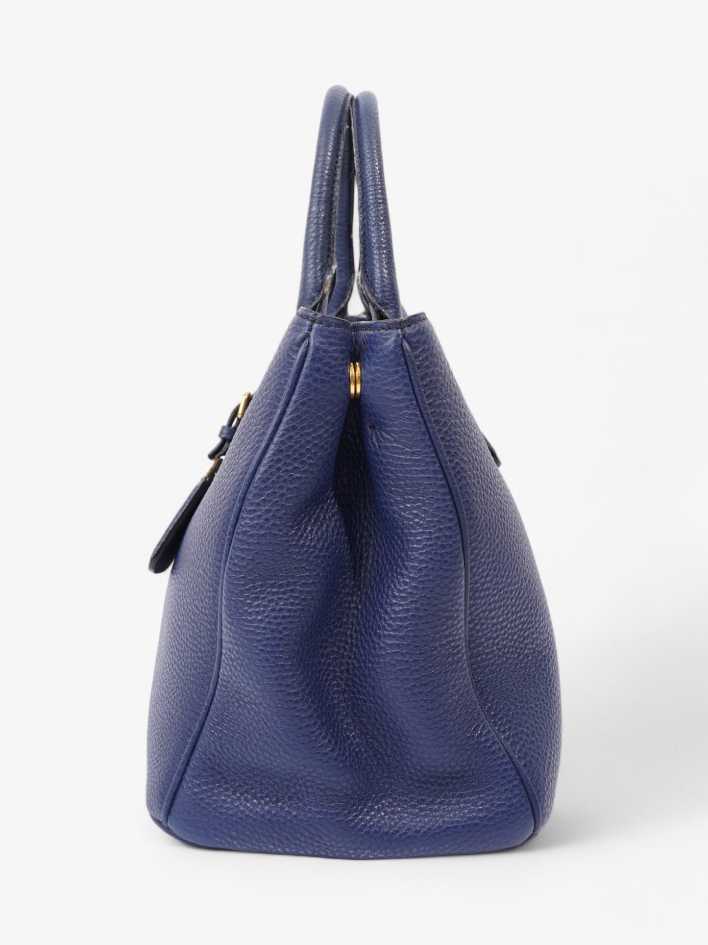 Prada Vitello Daino Blue Saffiano Leather