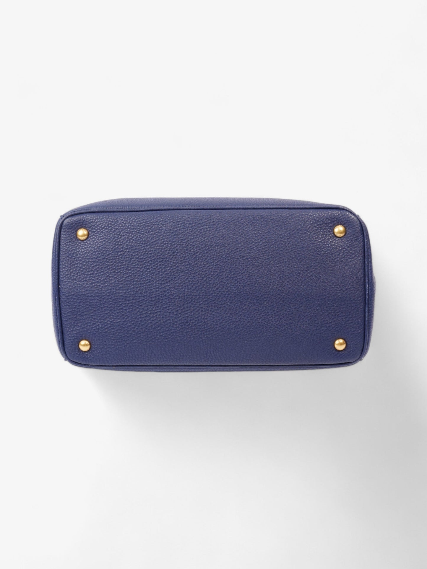 Prada Vitello Daino Blue Saffiano Leather