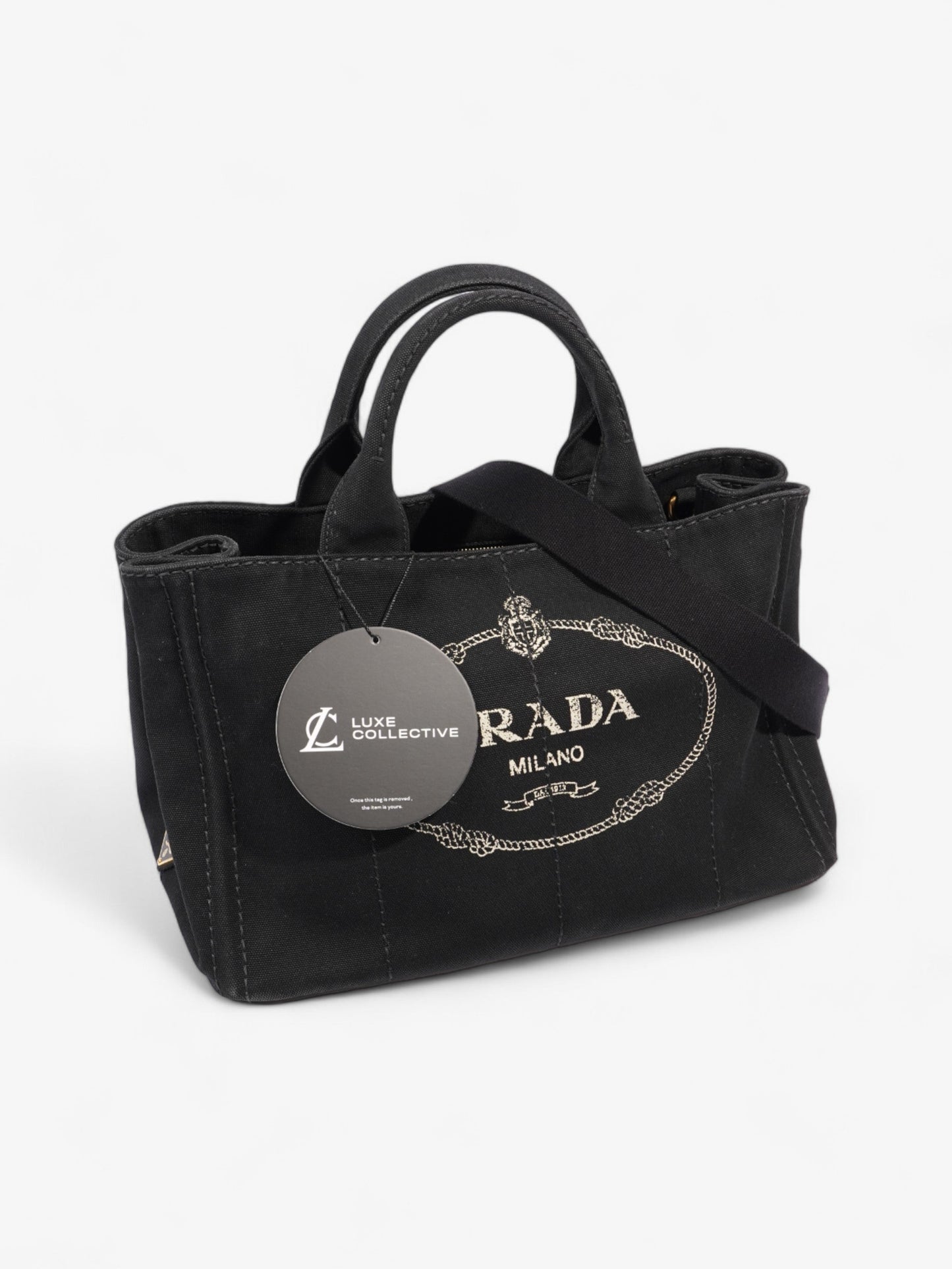 Prada Canapa Logo Black Canvas