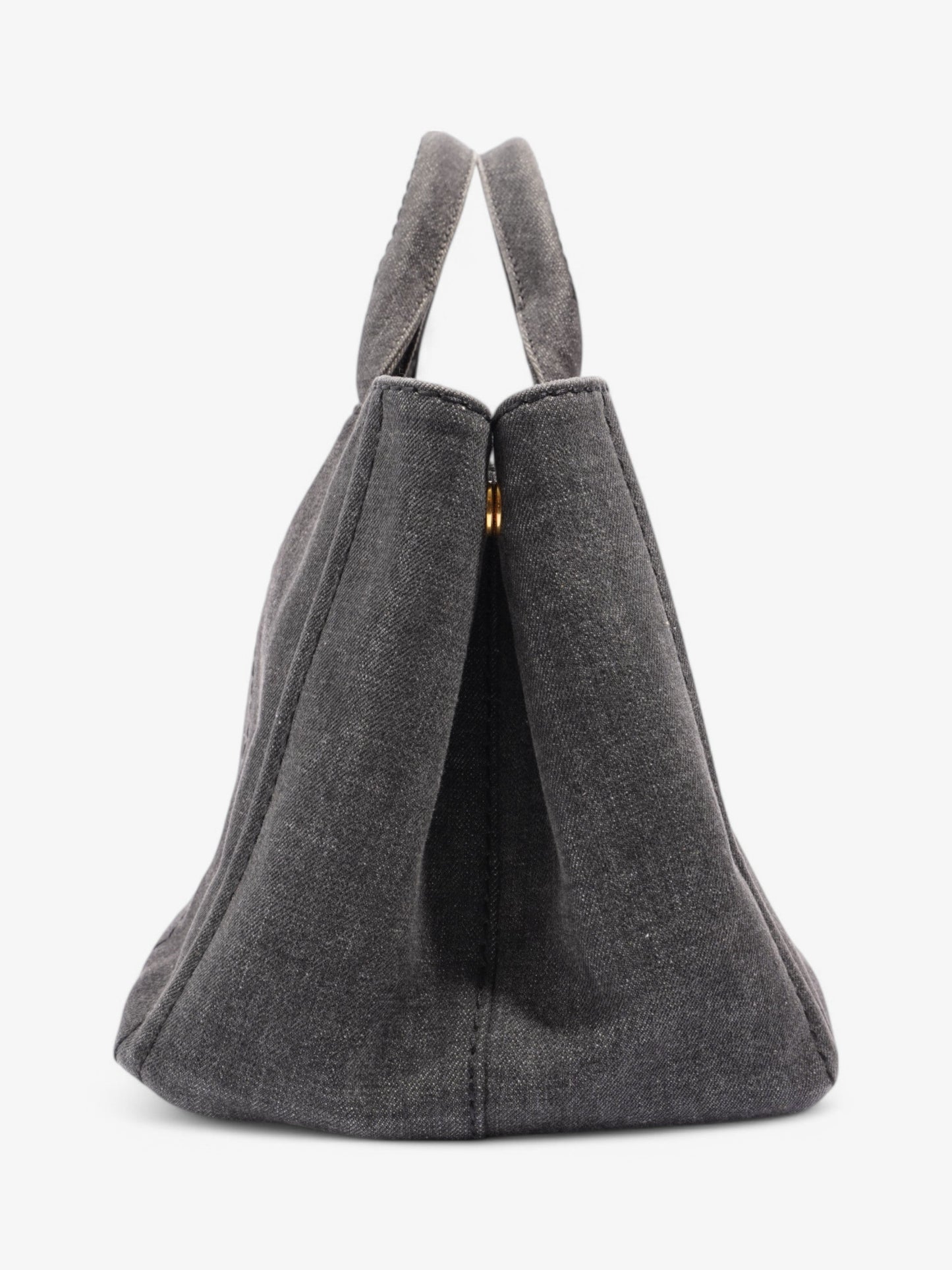 Prada Canapa 2 Way Bag Black Denim