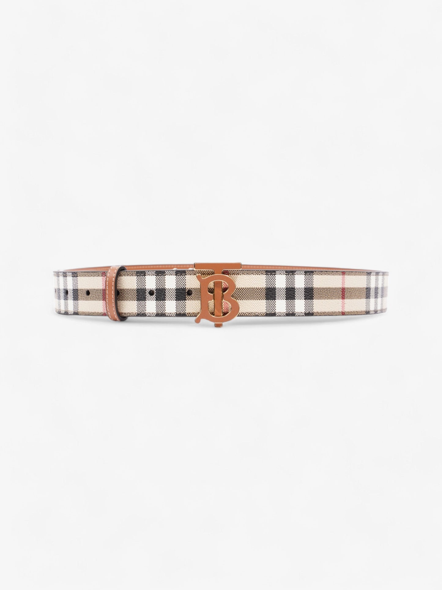 Burberry TB Belt Vintage Check / Briar Brown Canvas Medium - 102cm