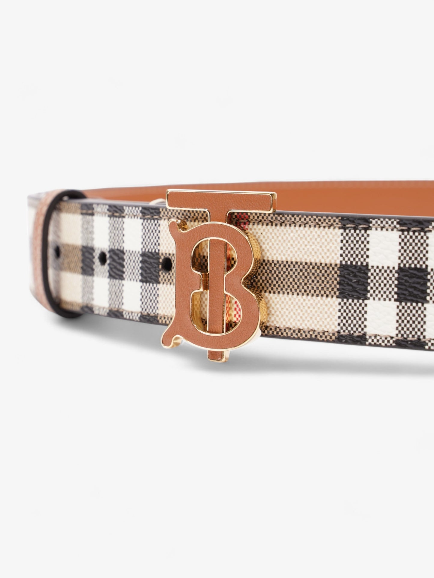 Burberry TB Belt Vintage Check / Briar Brown Canvas Medium - 102cm