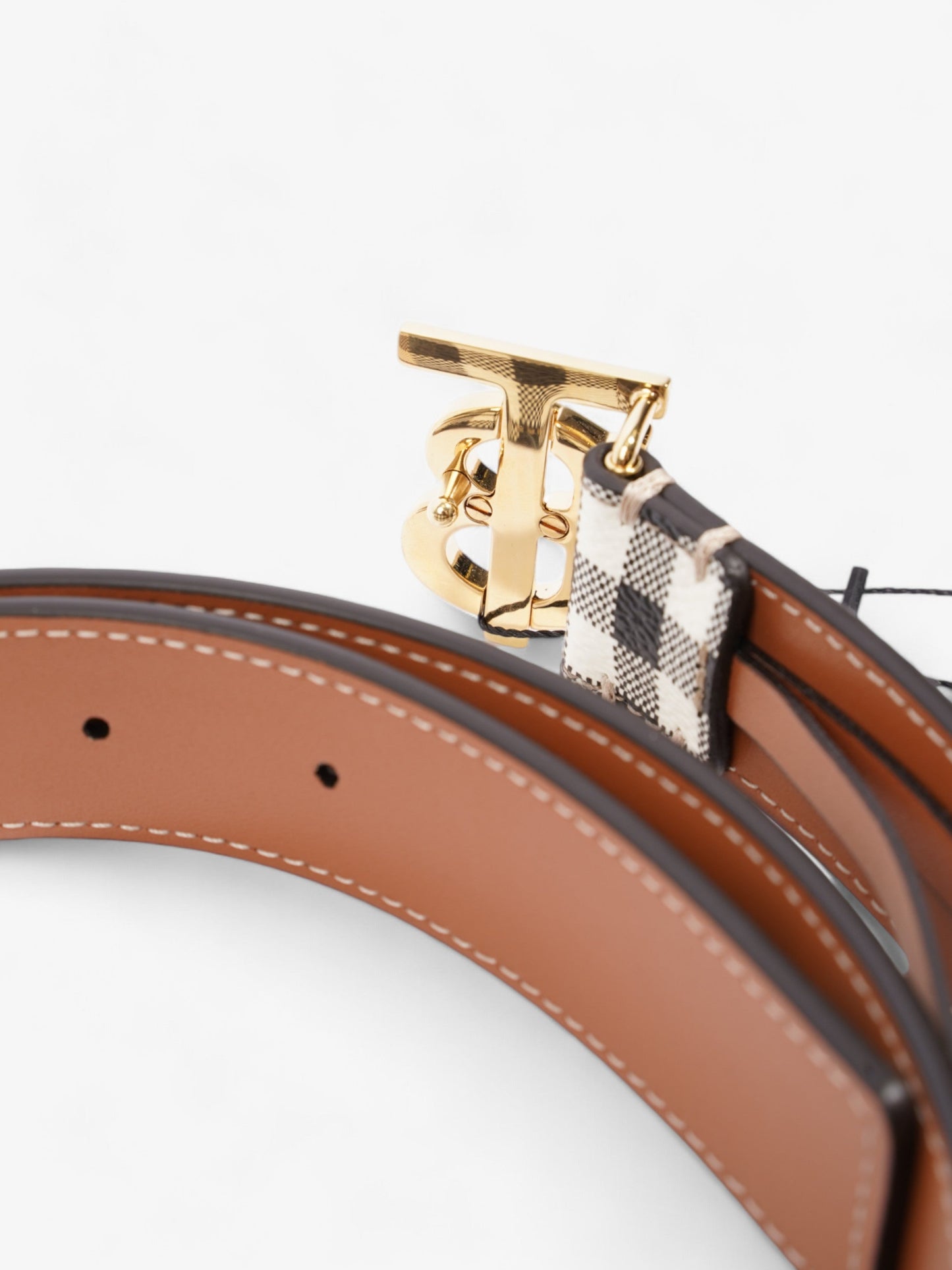 Burberry TB Belt Vintage Check / Briar Brown Canvas Medium - 102cm