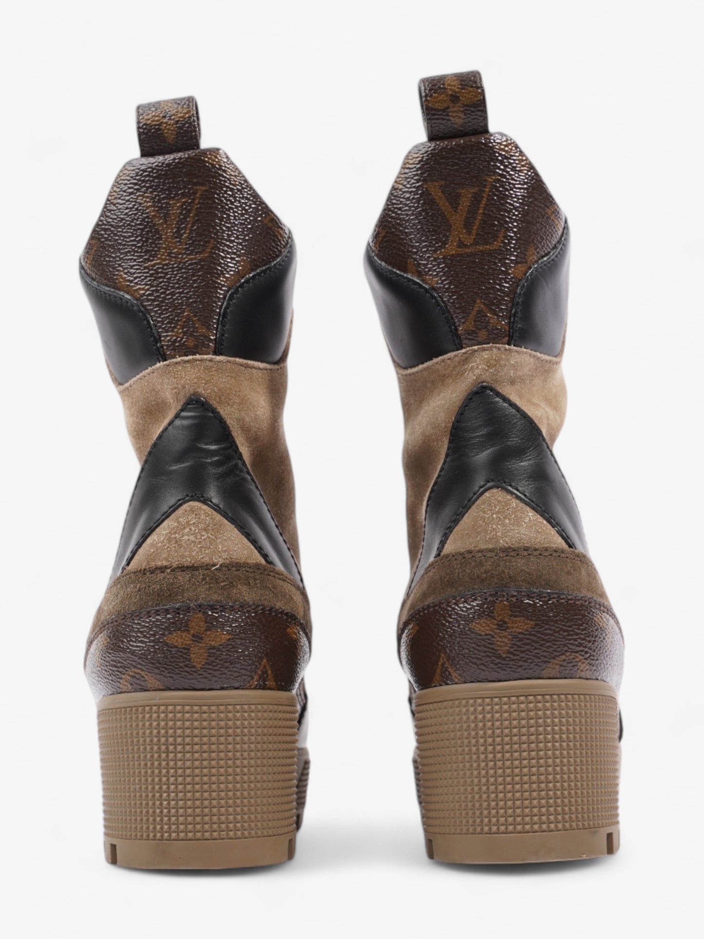 Louis Vuitton Laureate Desert Boots Beige / Brown / Black Suede EU 37 UK 4
