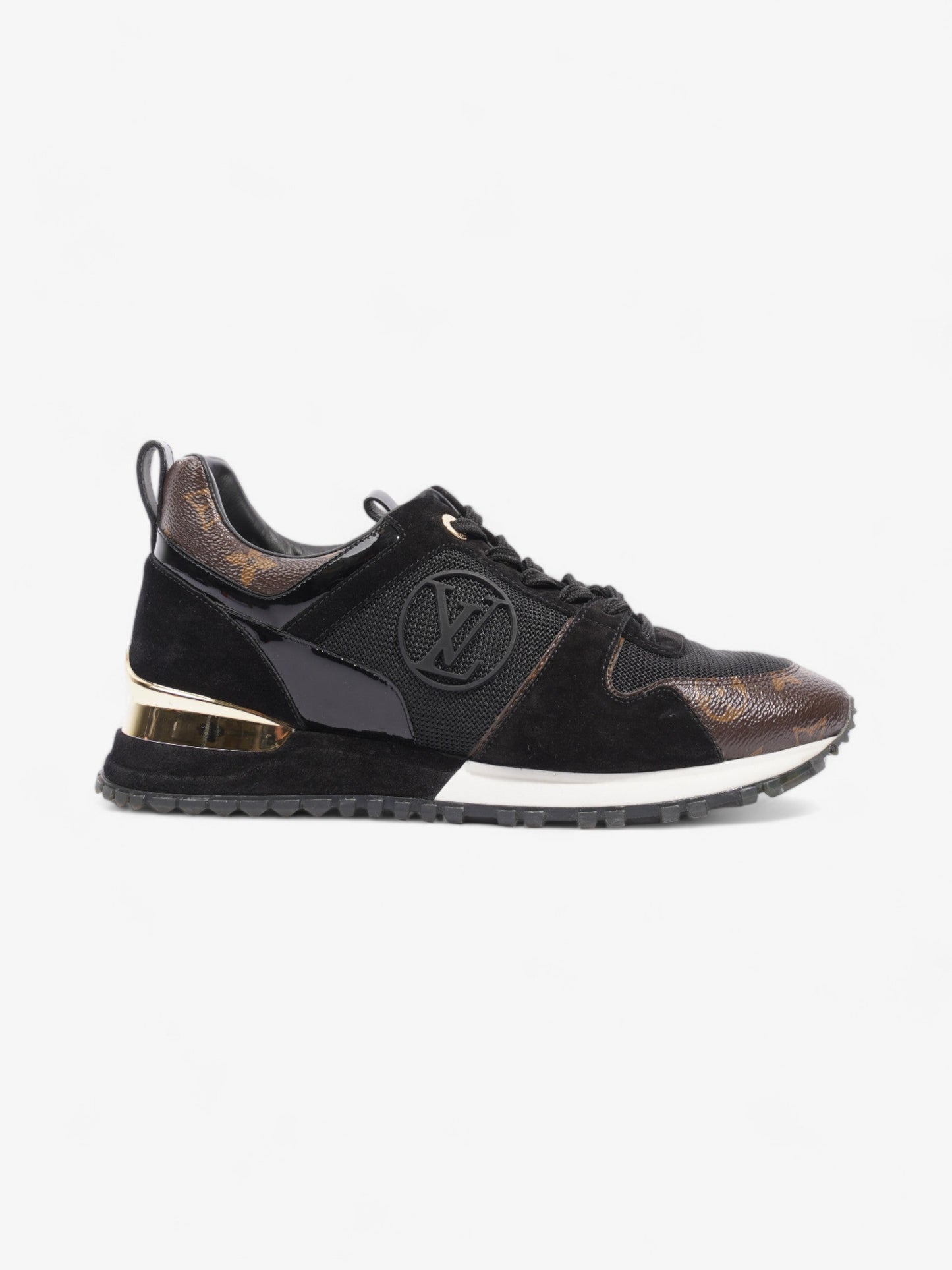 Louis Vuitton Run Away Sneakers Black / Monogram Suede EU 39 UK 6