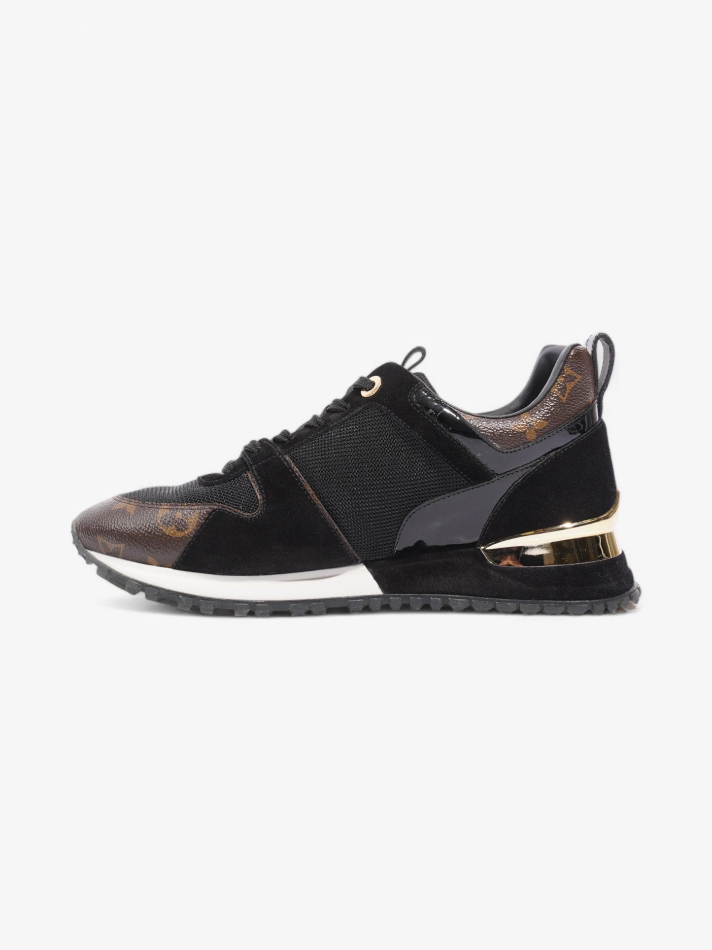 Louis Vuitton Run Away Sneakers Black / Monogram Suede EU 39 UK 6