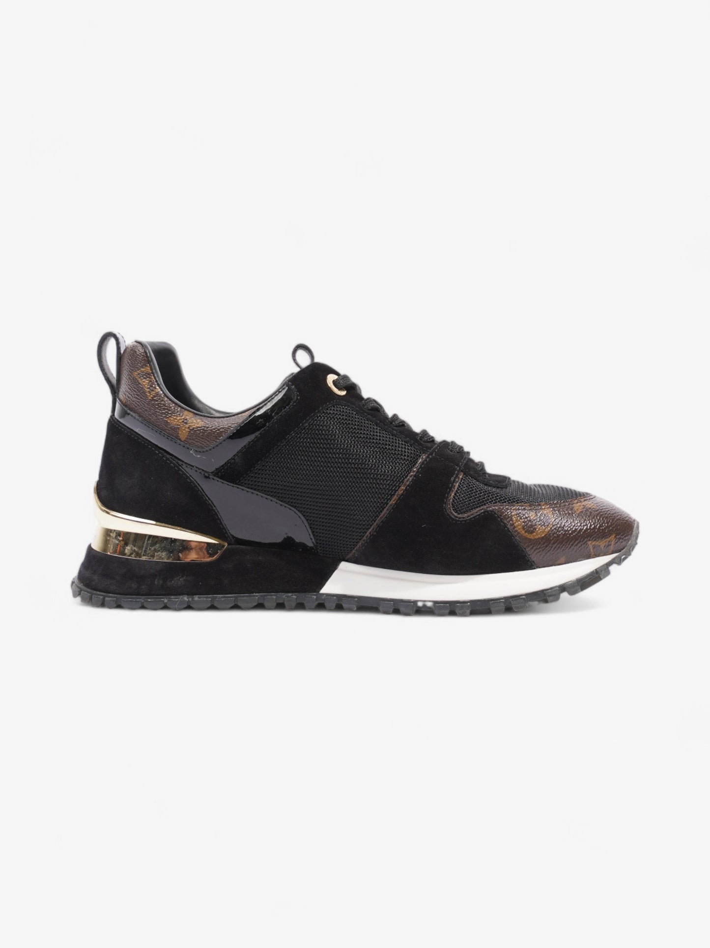 Louis Vuitton Run Away Sneakers Black / Monogram Suede EU 39 UK 6
