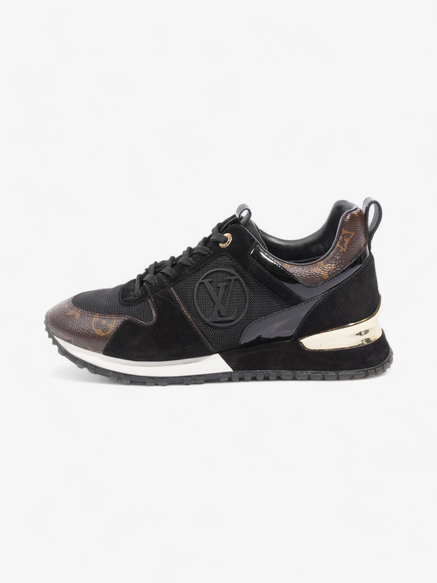 Louis Vuitton Run Away Sneakers Black / Monogram Suede EU 39 UK 6