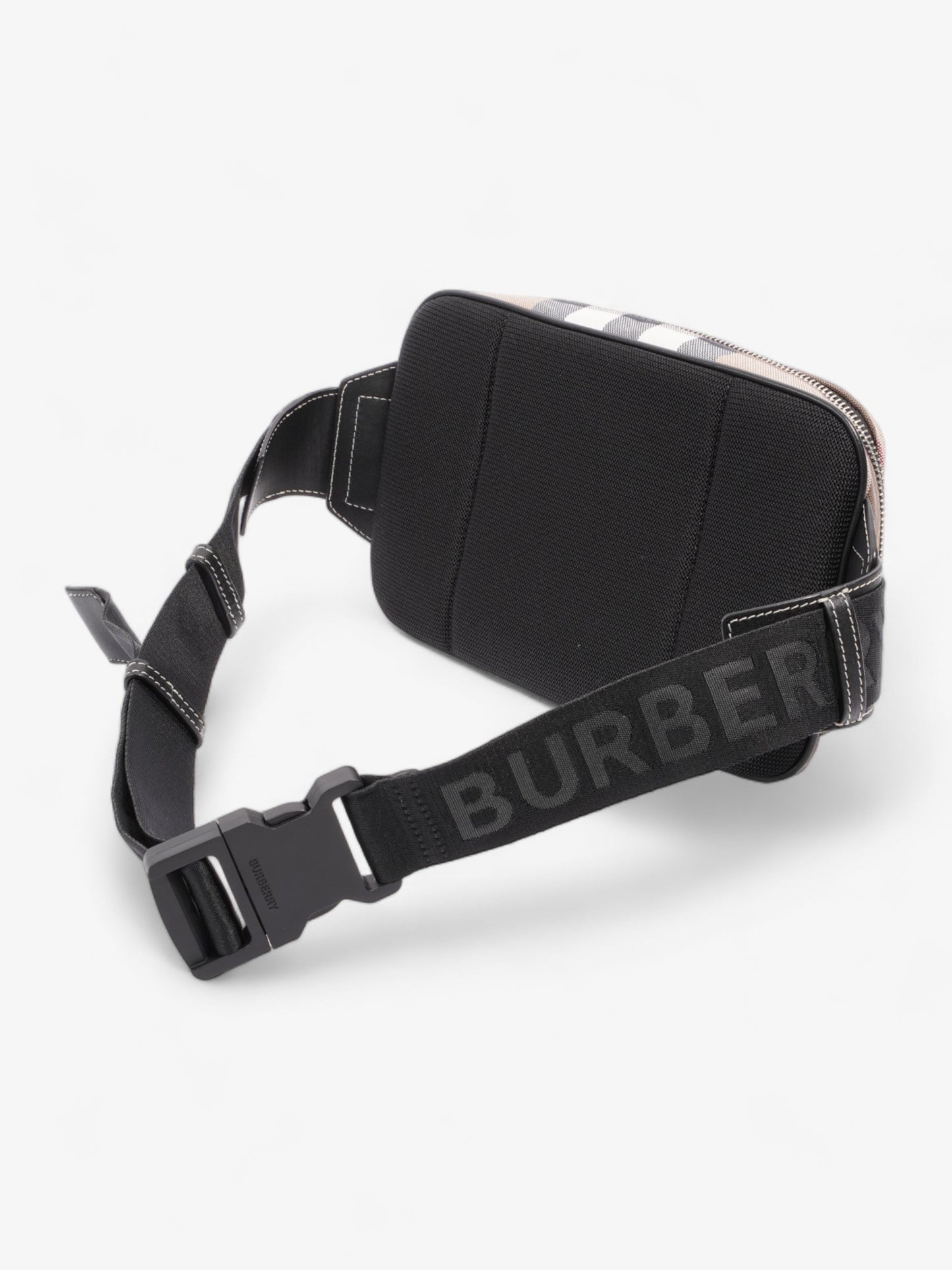 Burberry Double Zip Belt Bag Dark Birch Brown Cotton