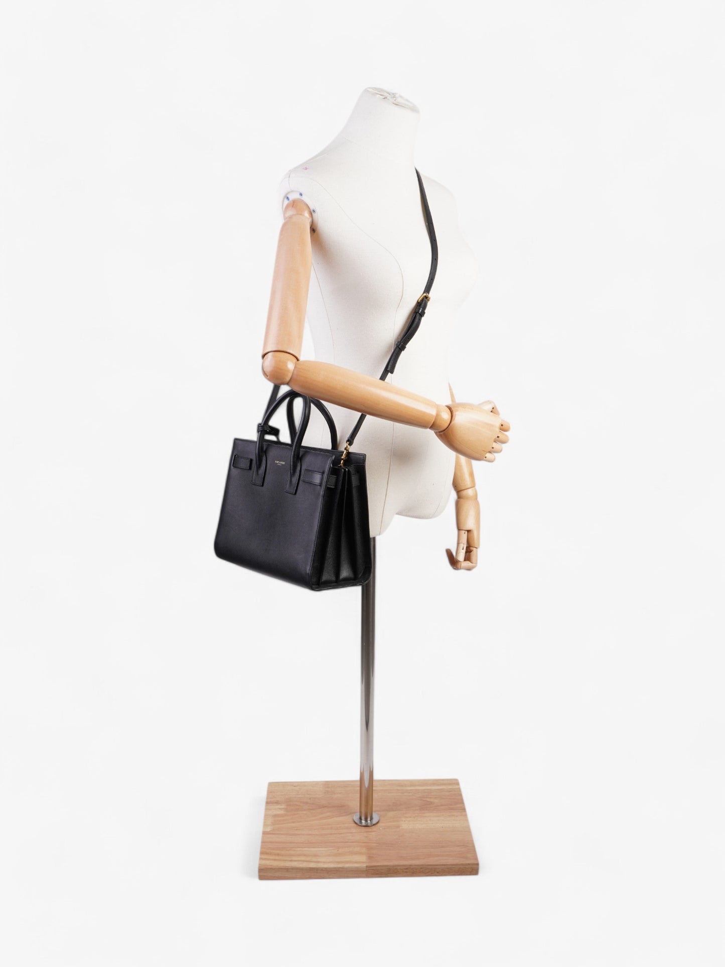 Saint Laurent Sac De Jour Black Leather Baby