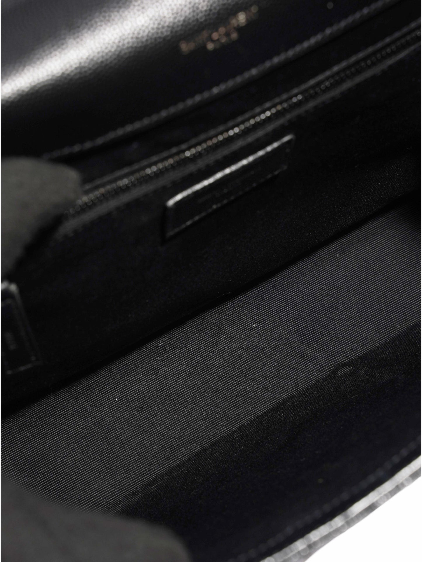 Saint Laurent Envelope Black Grained Leather Large