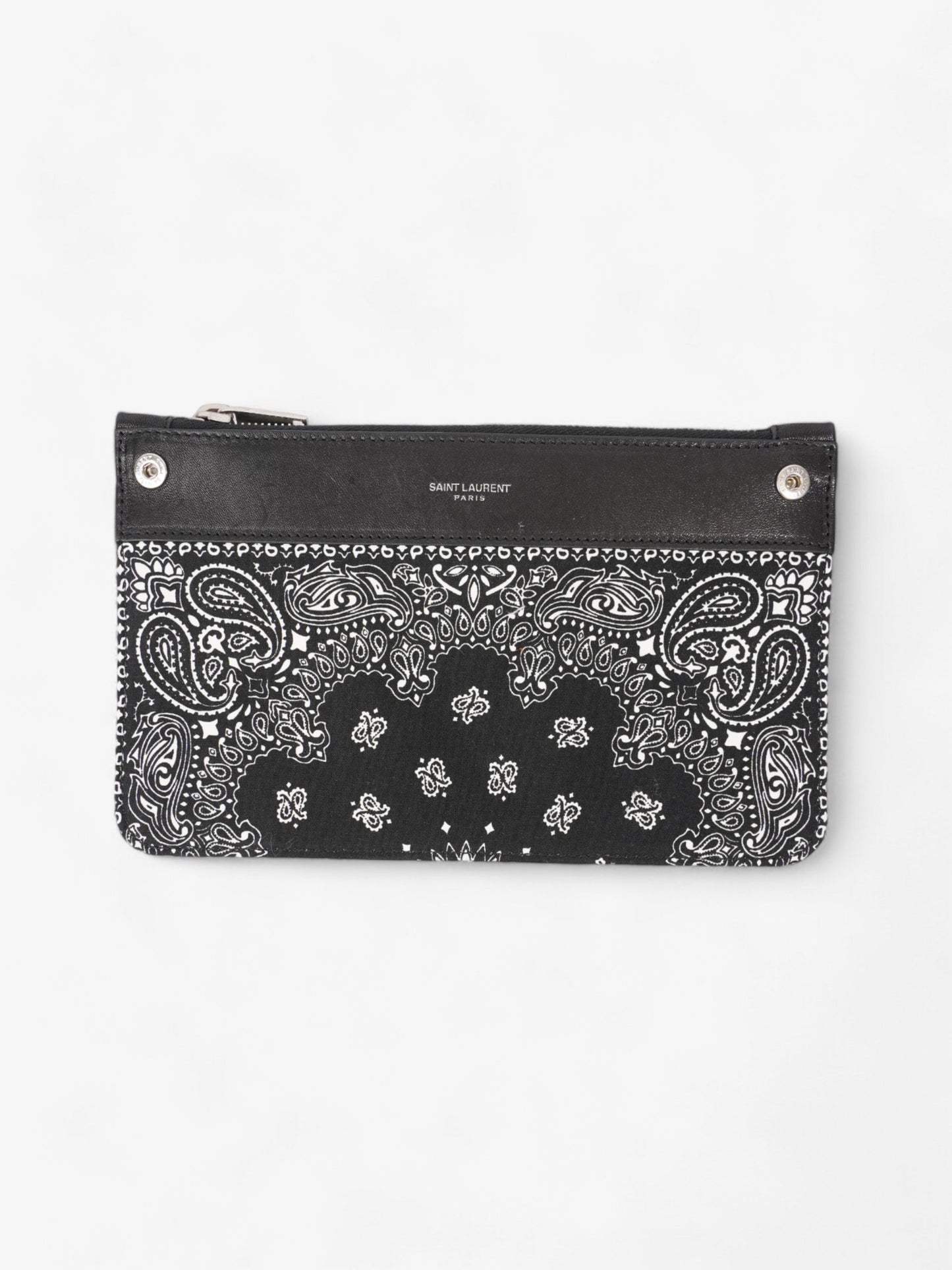 Saint Laurent Sac De Jour Bandana Black / White Calfskin Leather Baby