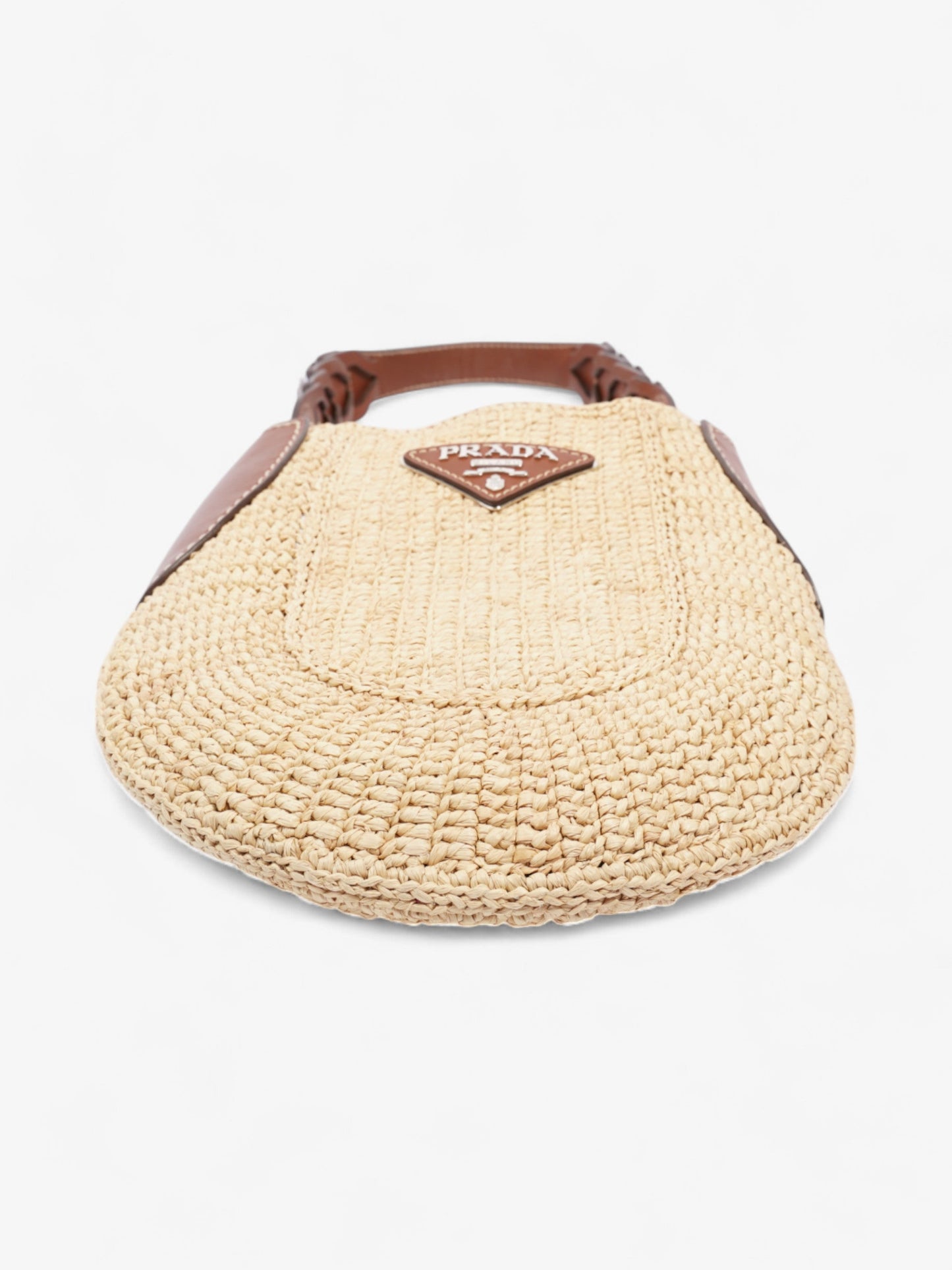 Prada Open Hobo Natural / Brown Raffia