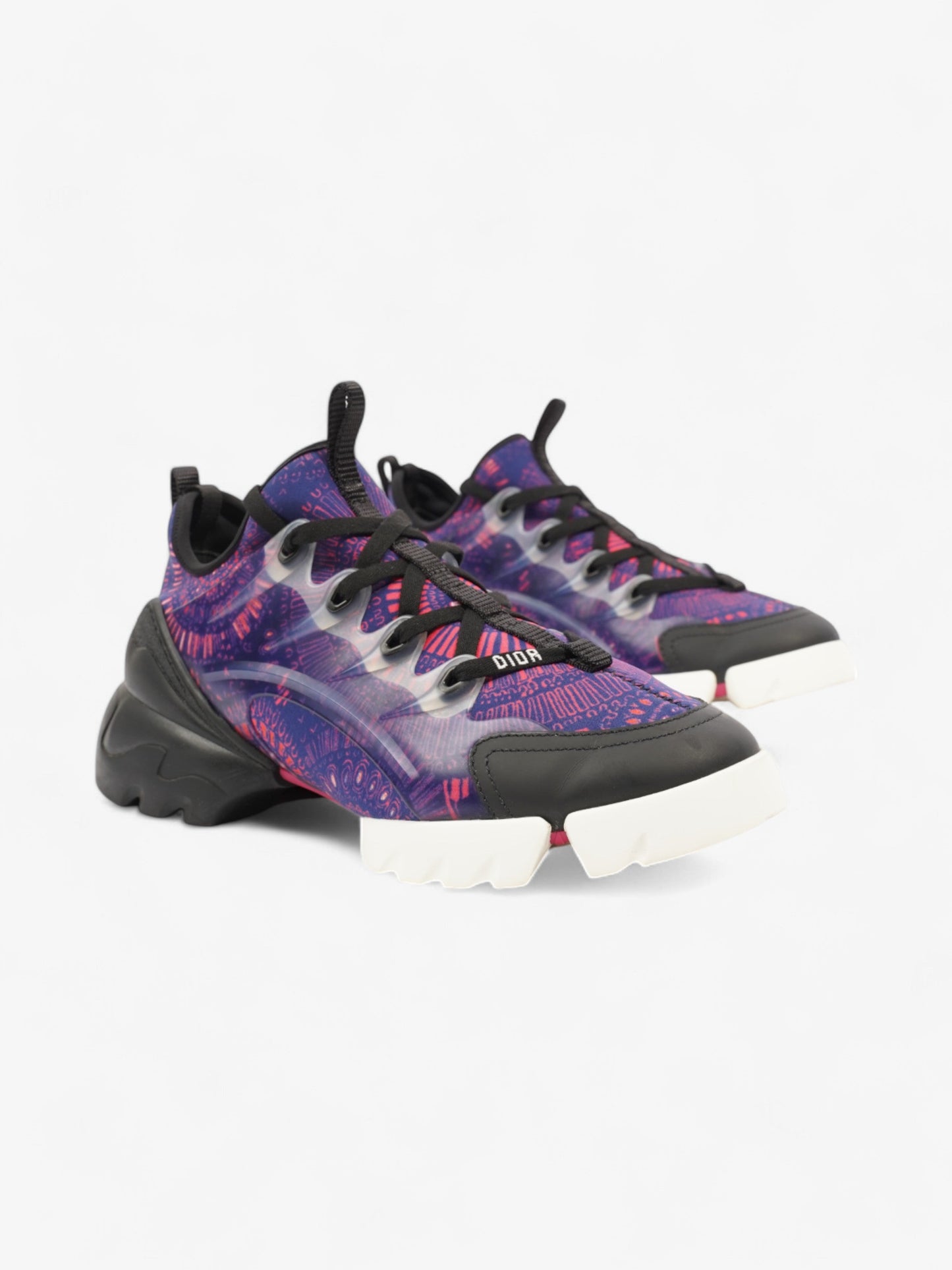 Christian Dior D-Connect Sneakers Purple / Black Technical Fabric EU 38 UK 5