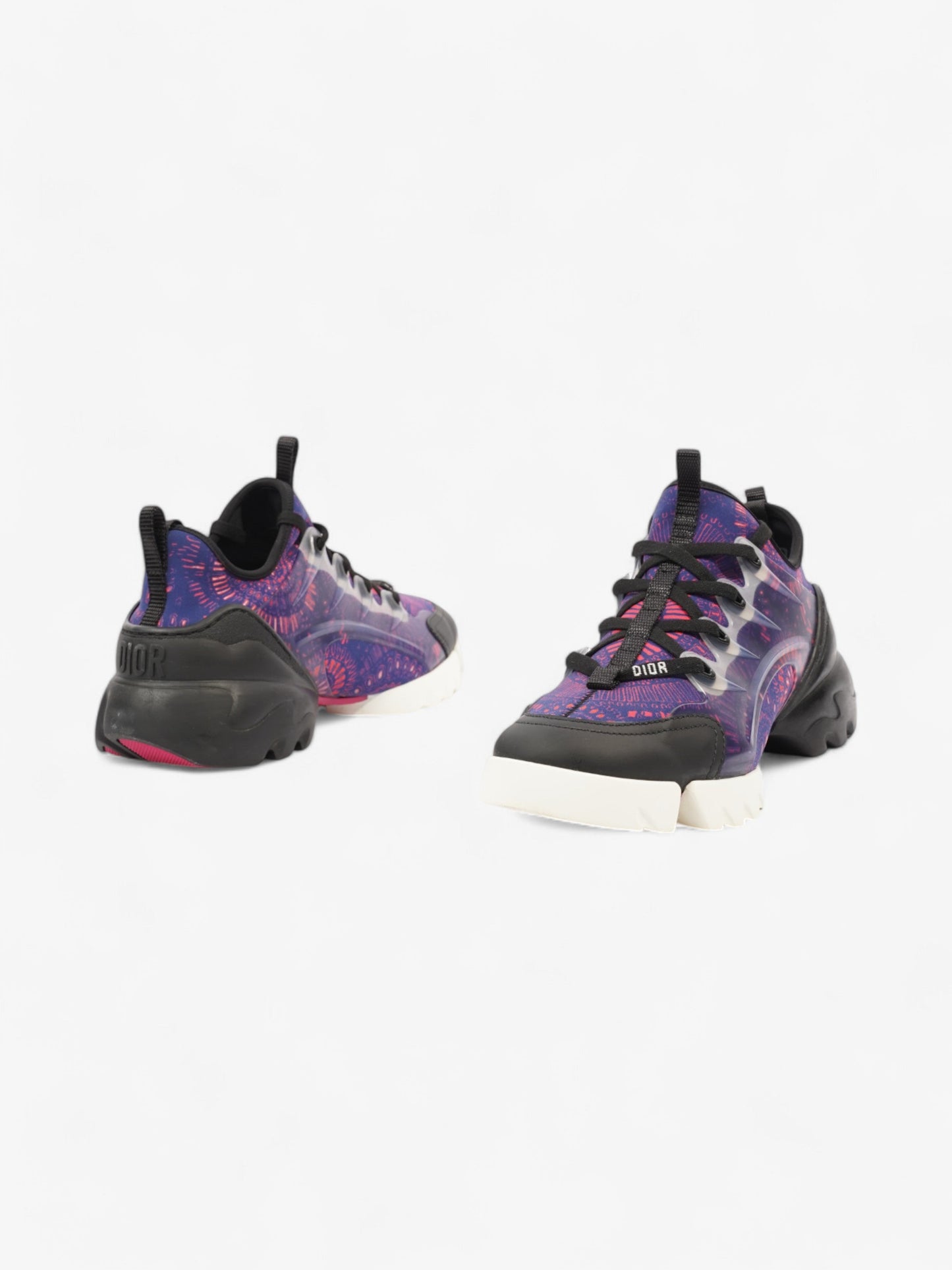 Christian Dior D-Connect Sneakers Purple / Black Technical Fabric EU 38 UK 5