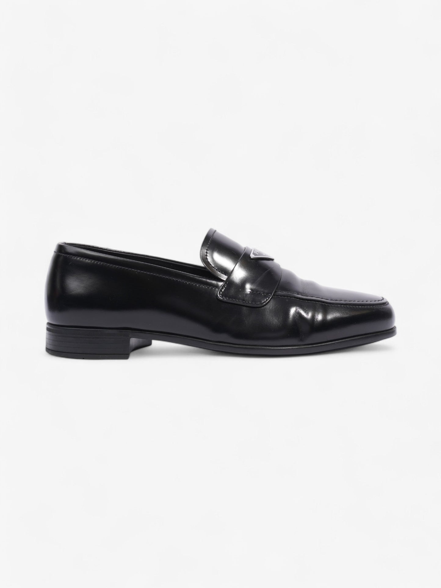 Prada Loafers Black / Silver Leather EU 40.5 UK 6.5
