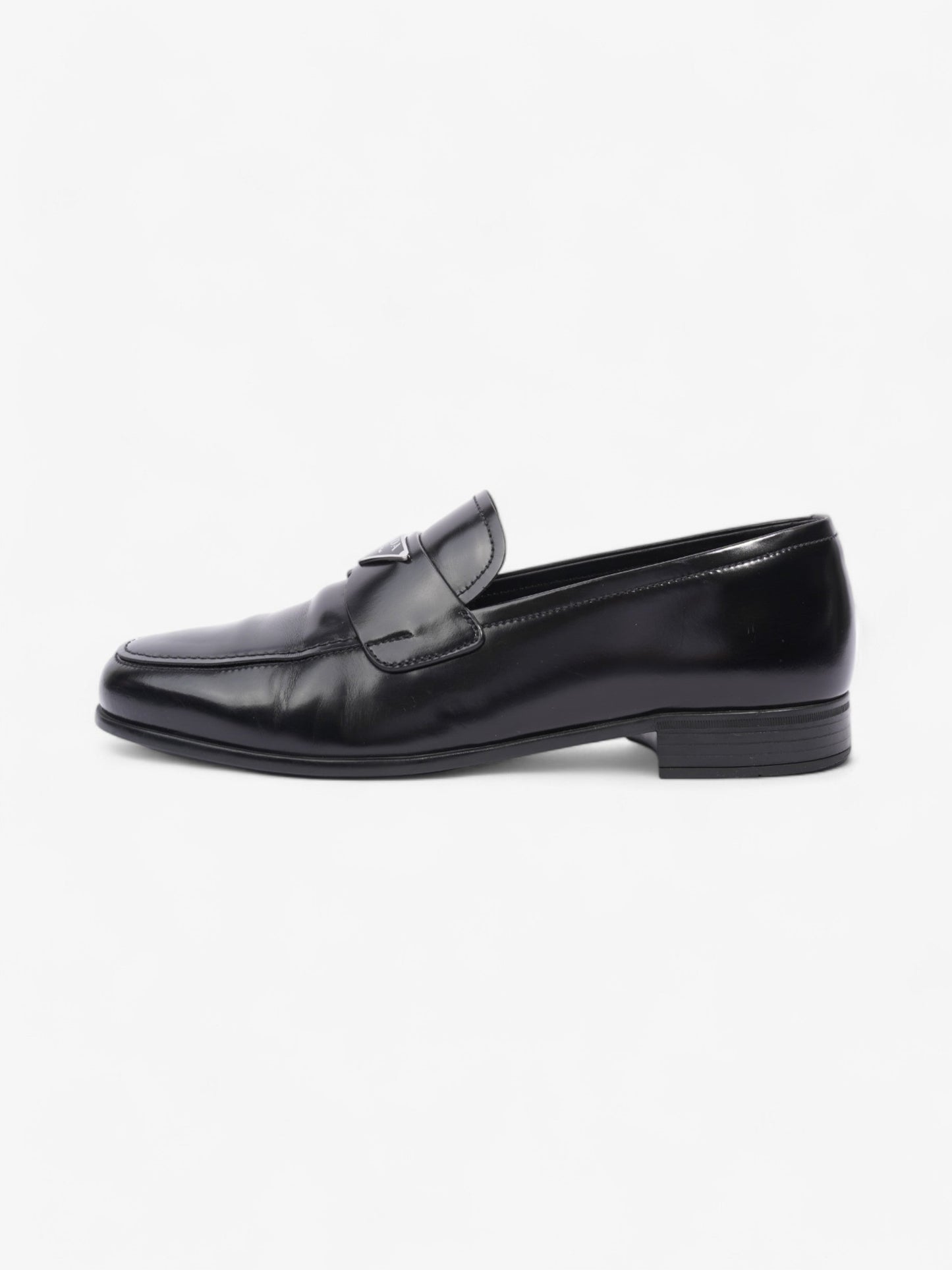 Prada Loafers Black / Silver Leather EU 40.5 UK 6.5