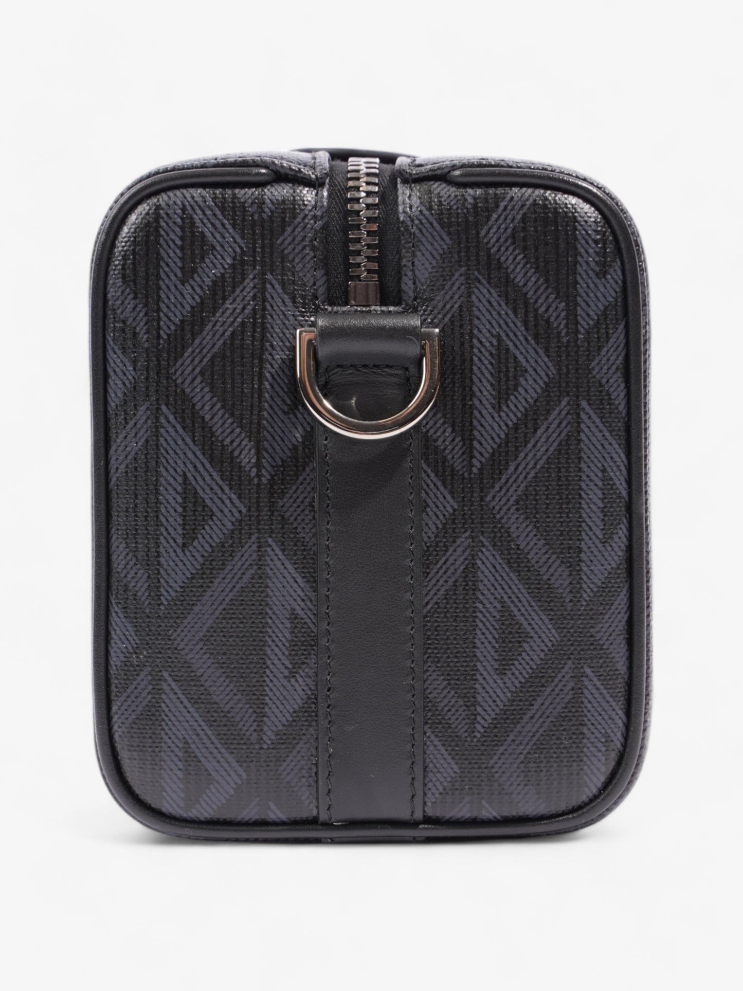 Christian Dior Pouch Saddle Duffle Black Coated Canvas