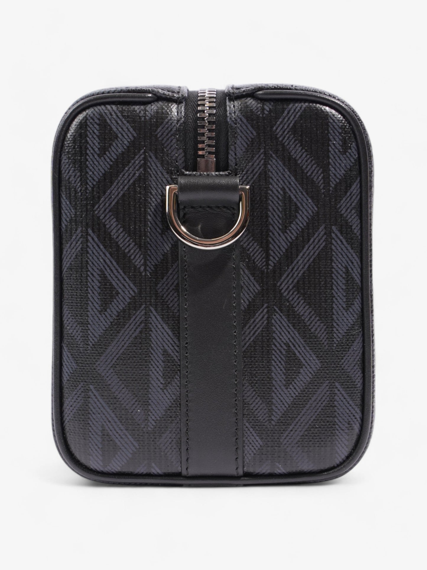 Christian Dior Pouch Saddle Duffle Black Coated Canvas