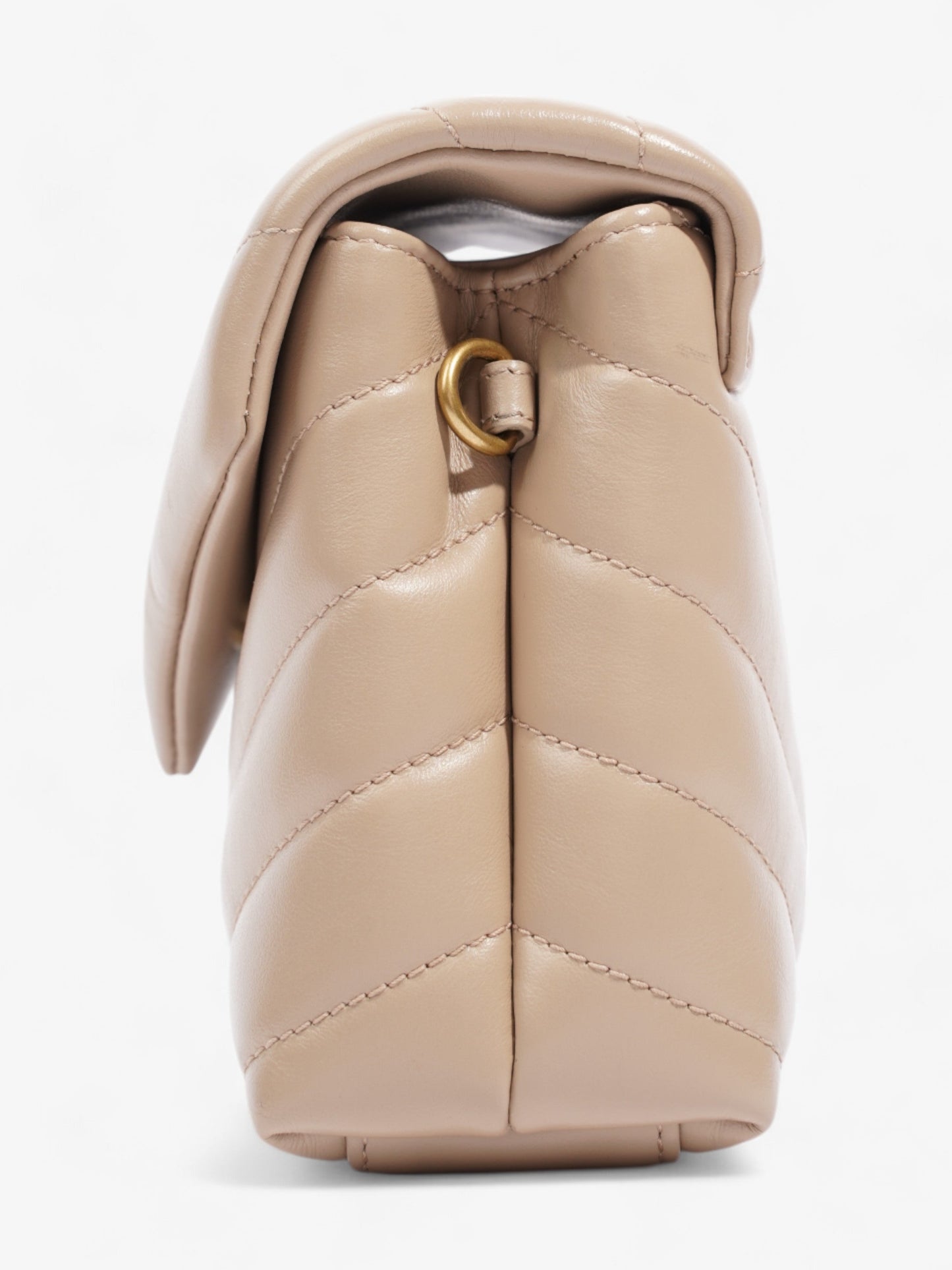 Saint Laurent Lou Lou Beige Matelasse Leather Toy