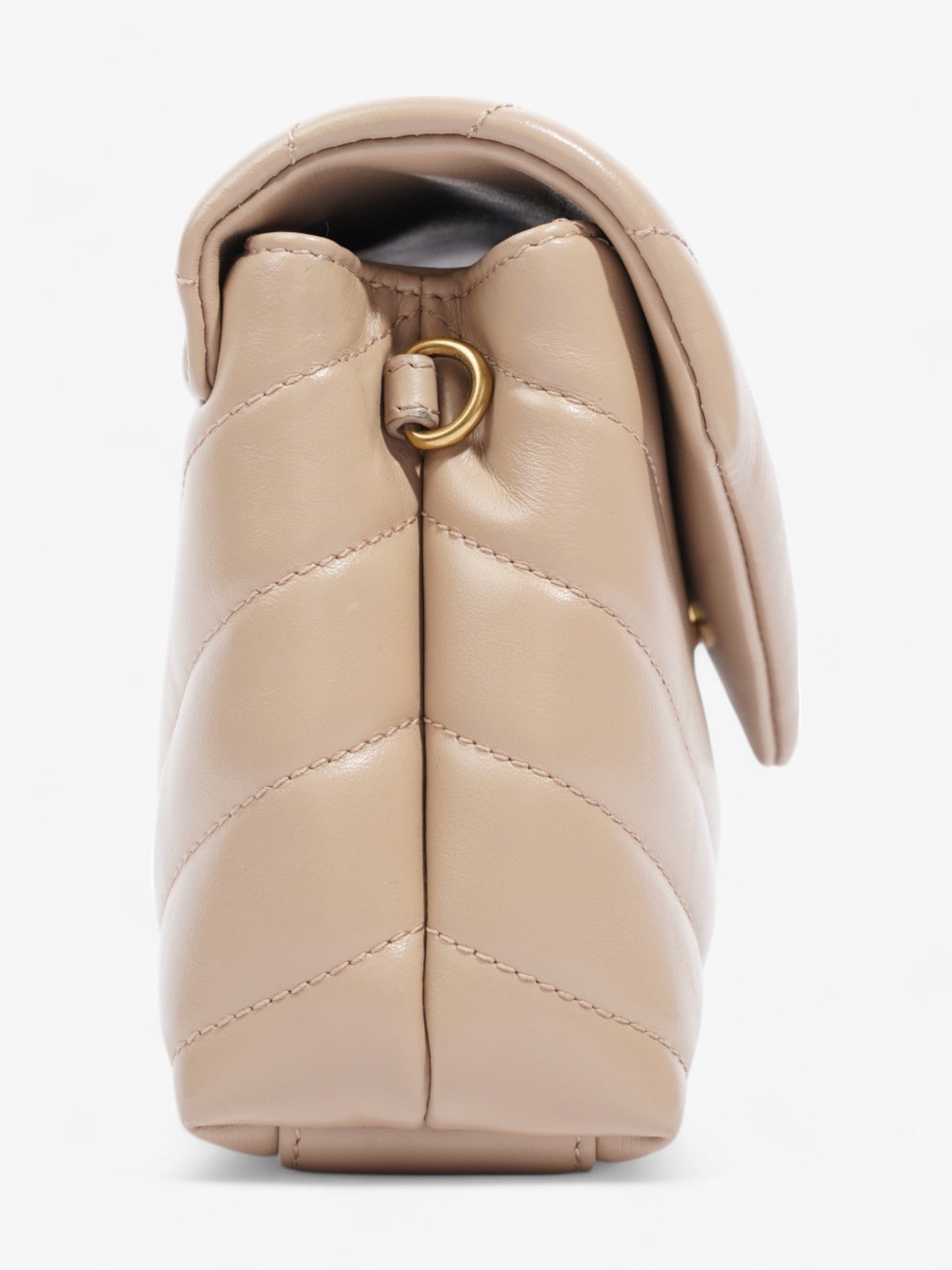 Saint Laurent Lou Lou Beige Matelasse Leather Toy