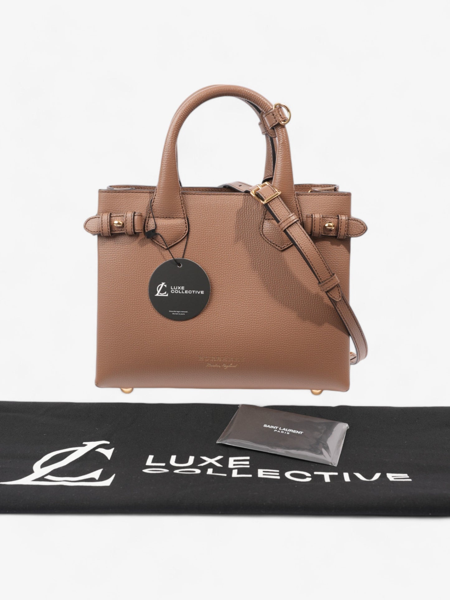 Burberry Banner Bag Brown / Nova Check Leather
