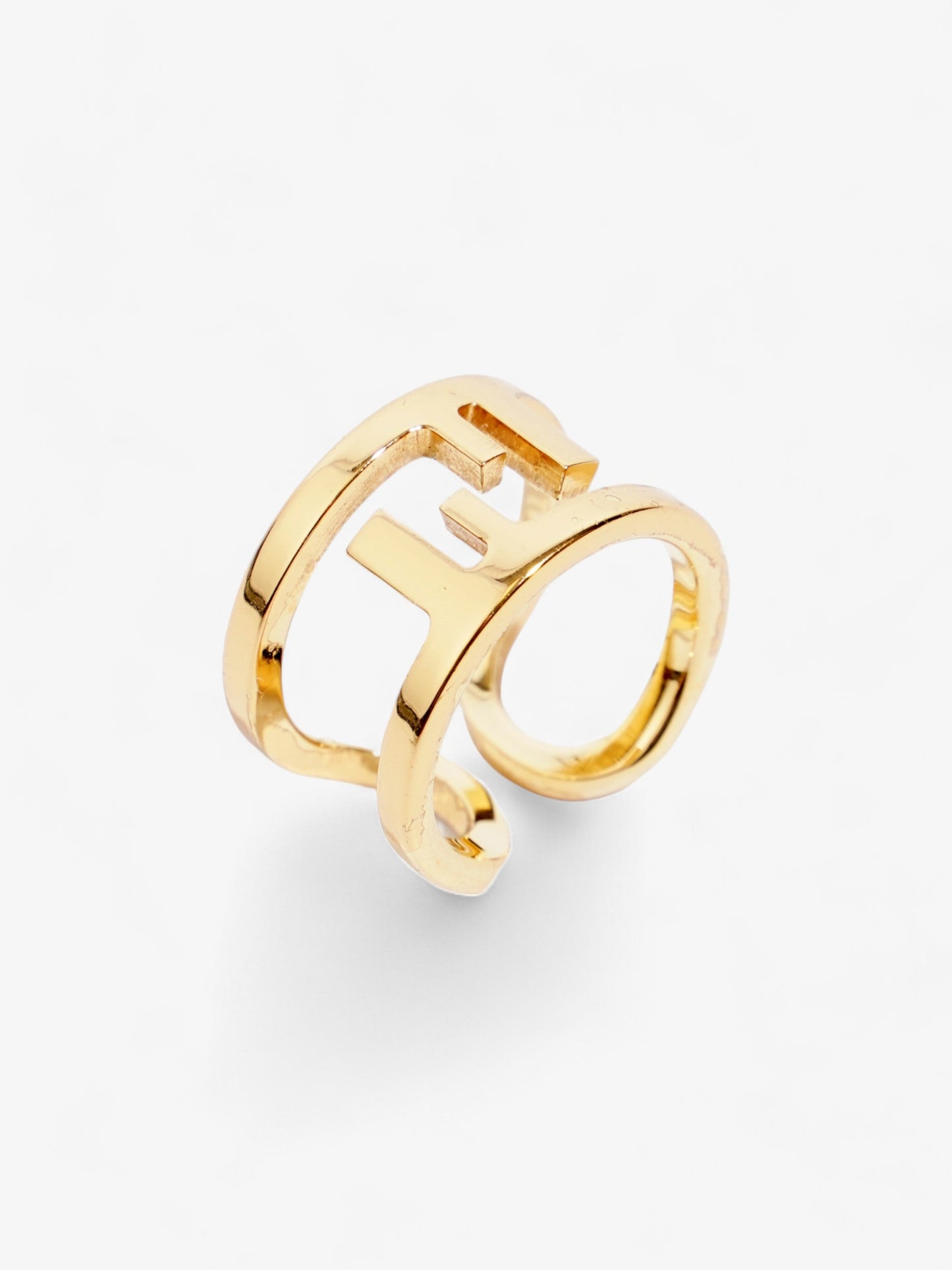Fendi O'Lock Ring Gold Base Metal Medium (55mm)