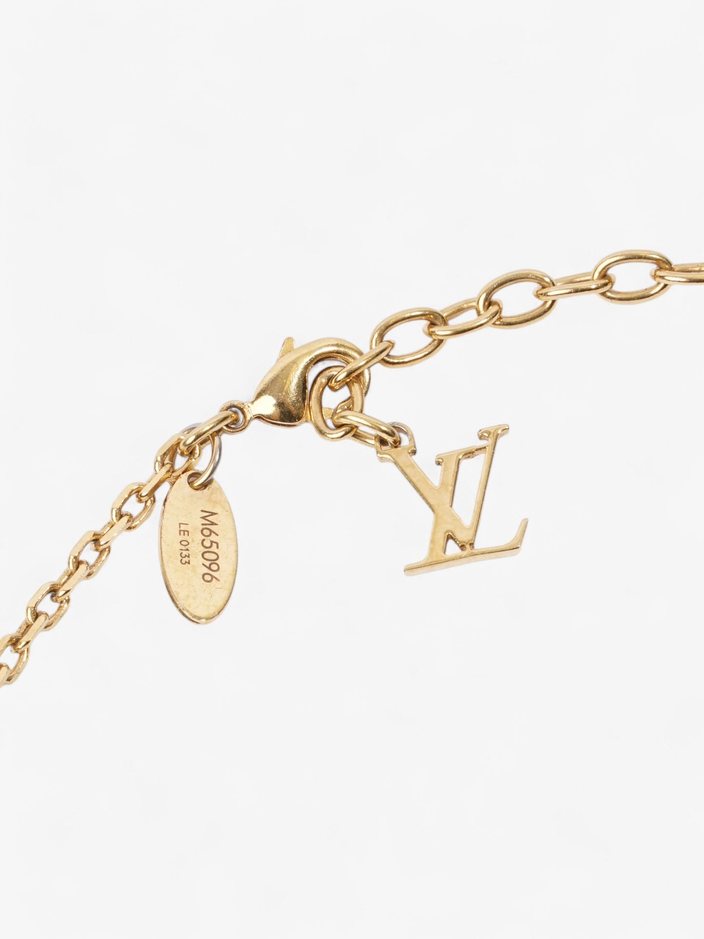 Louis Vuitton LV Collier Gamble Necklace Gold / Purple / White Base Metal