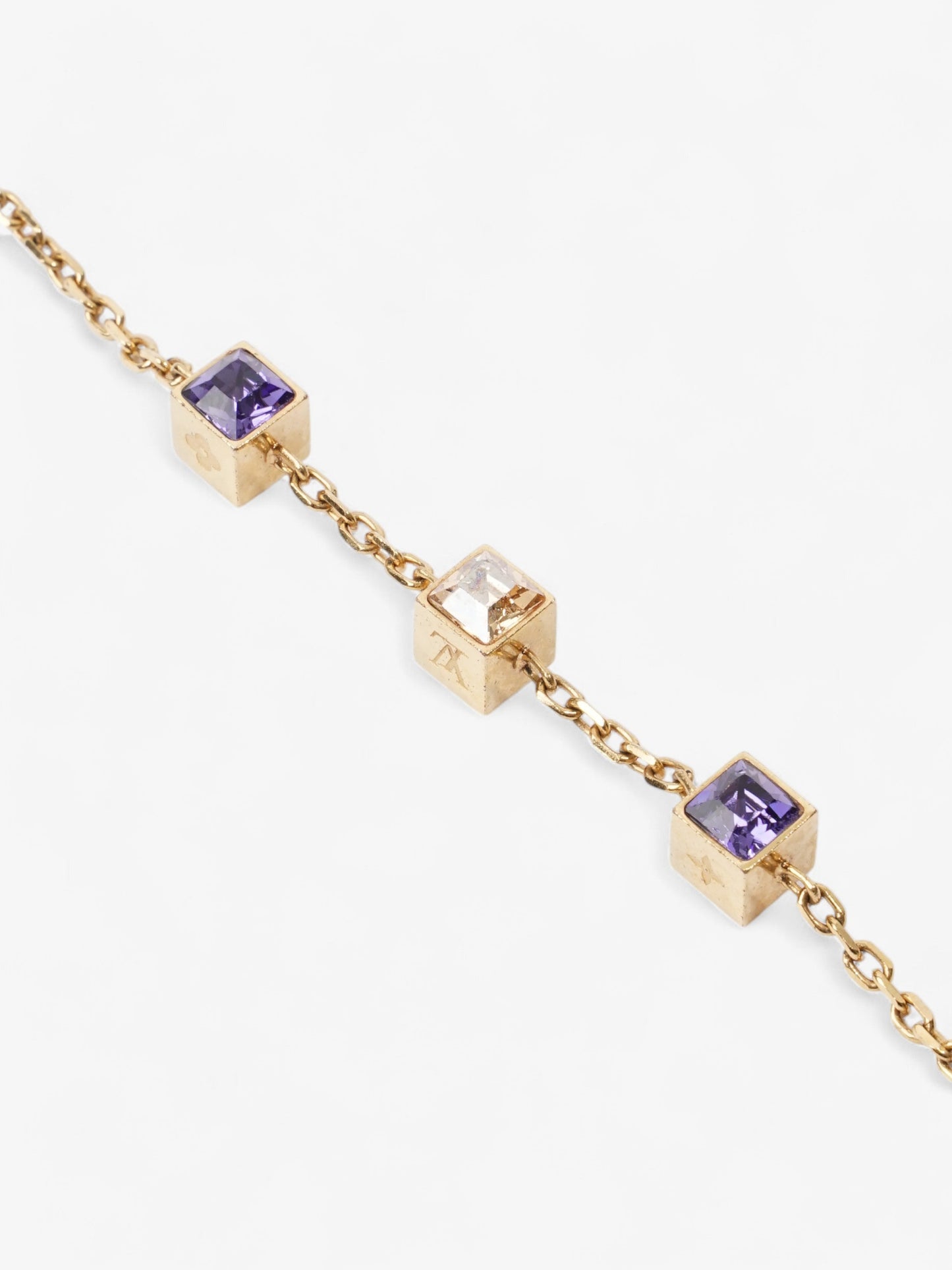 Louis Vuitton LV Collier Gamble Necklace Gold / Purple / White Base Metal
