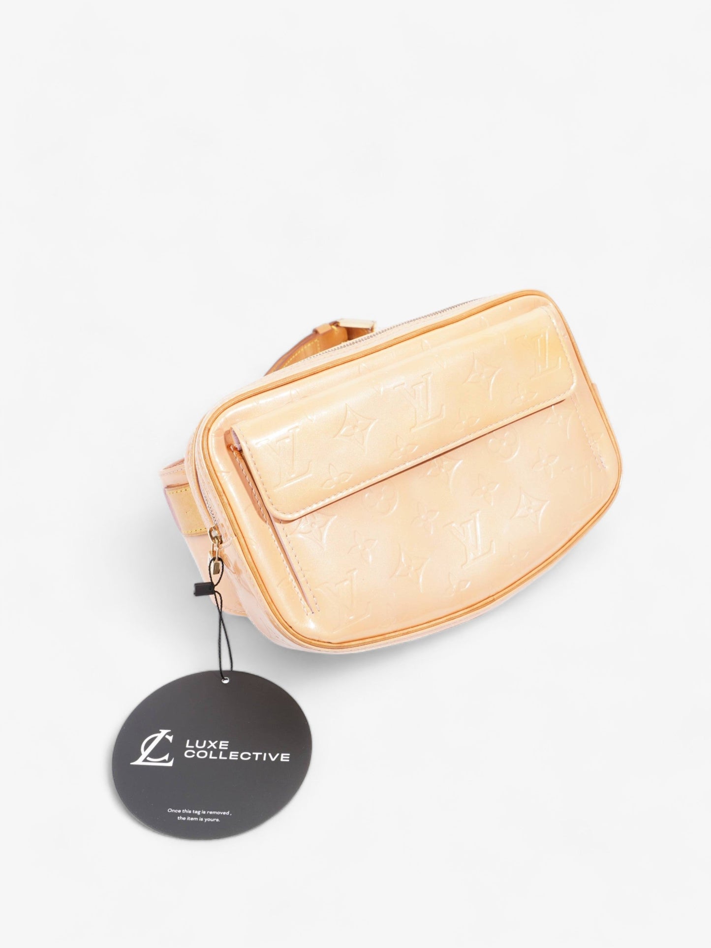 Louis Vuitton Vernis Fulton Peach Patent Leather