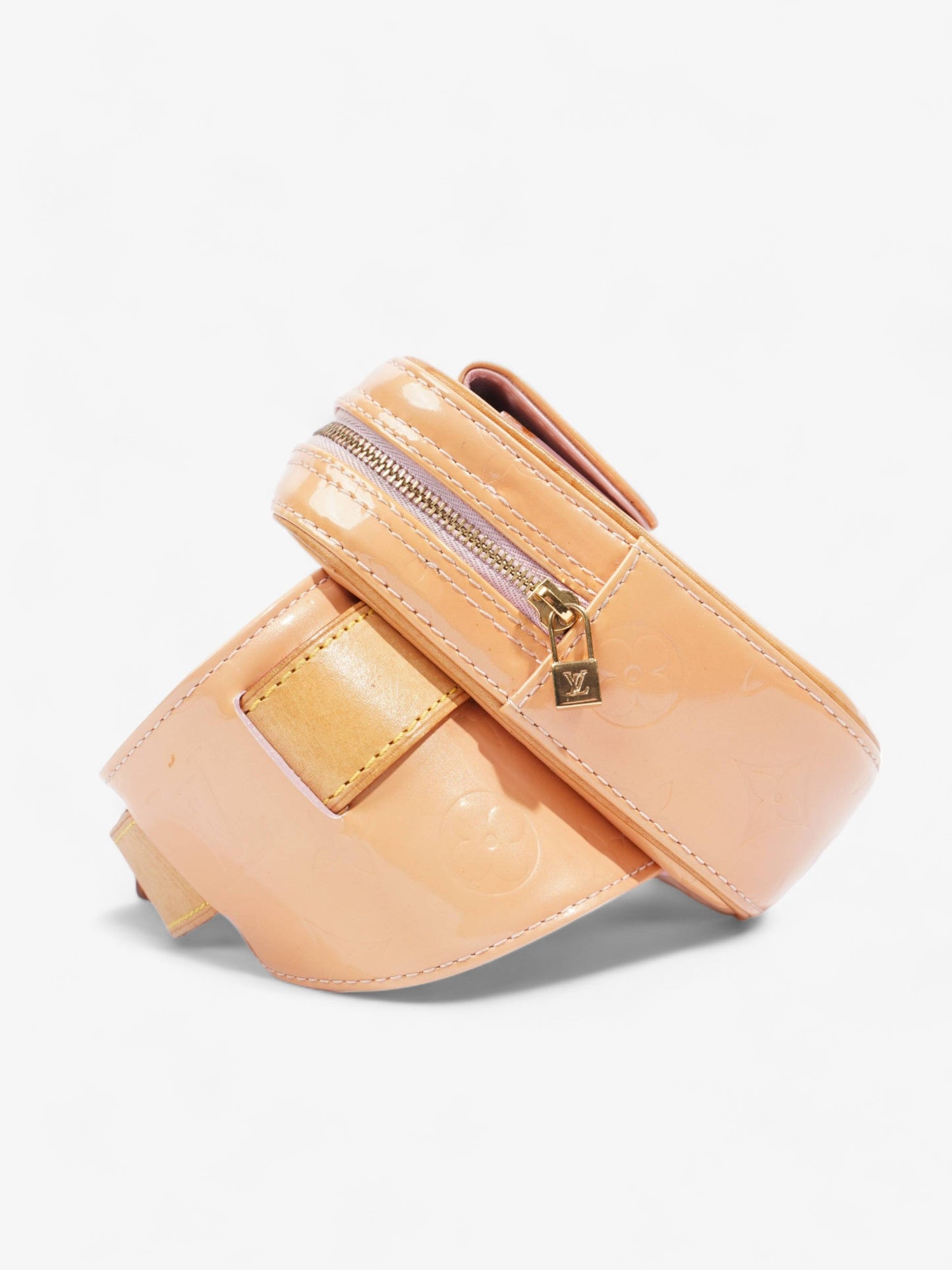 Louis Vuitton Vernis Fulton Peach Patent Leather