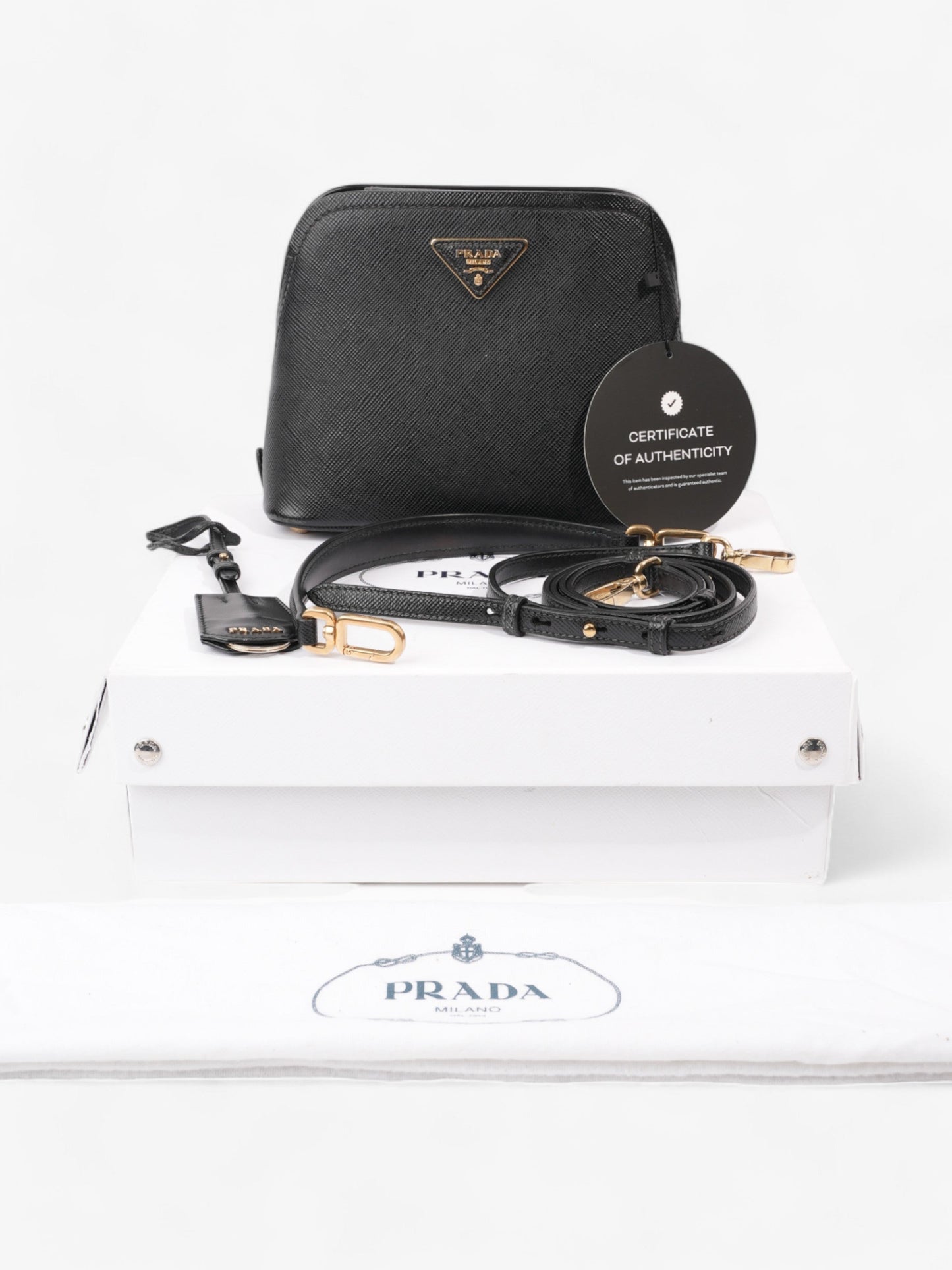 Prada Matinee Black Saffiano Leather