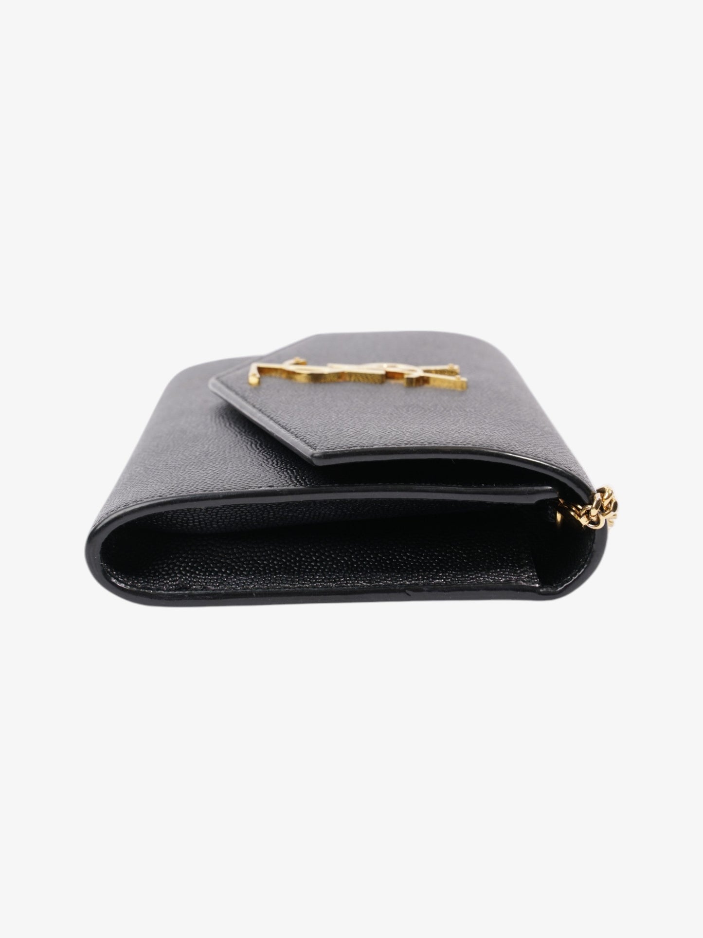 Saint Laurent Envelope Black Grained Leather
