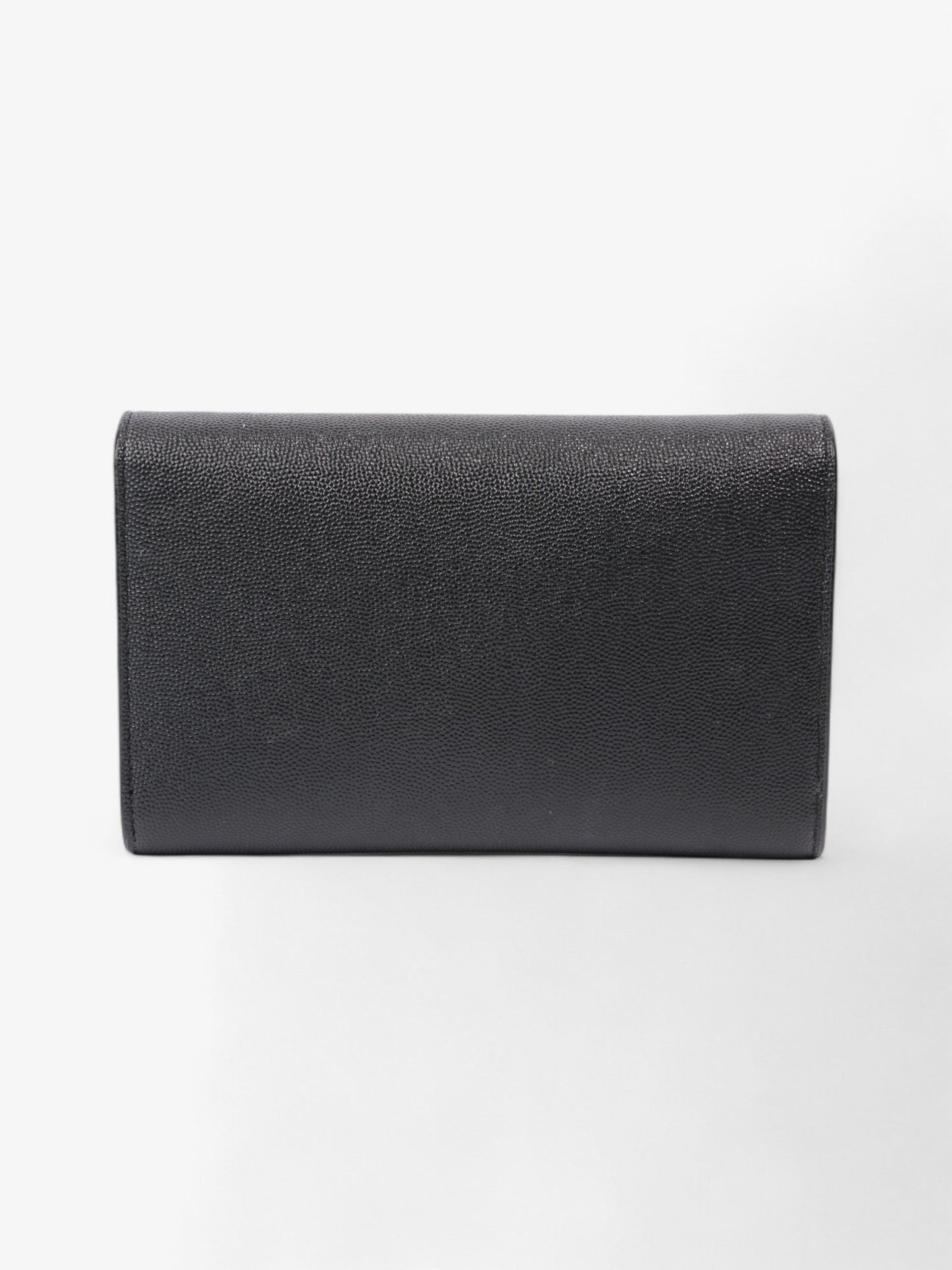 Saint Laurent Envelope Black Grained Leather