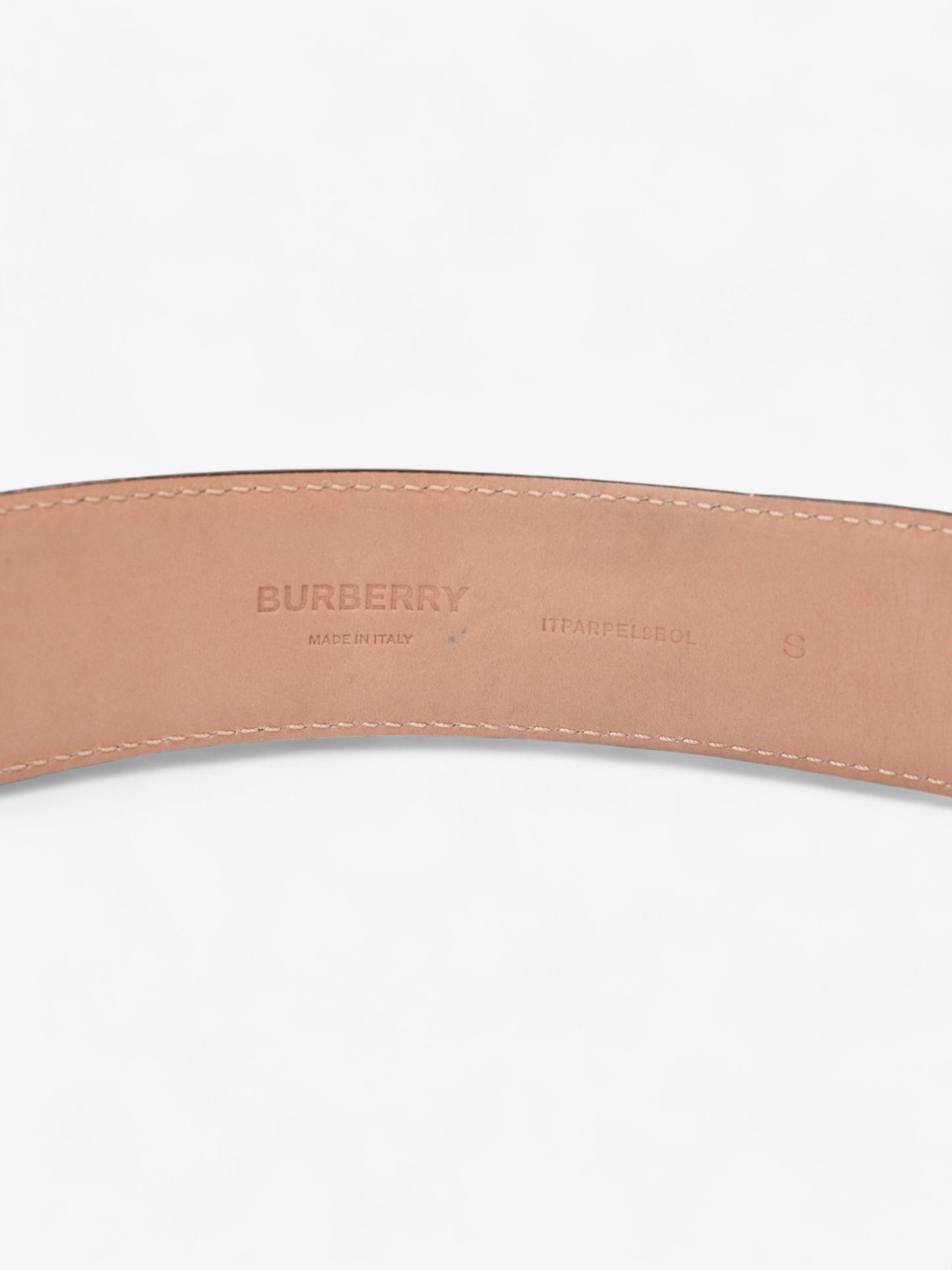Burberry TB Belt Black / Silver Leather Small - 88cm
