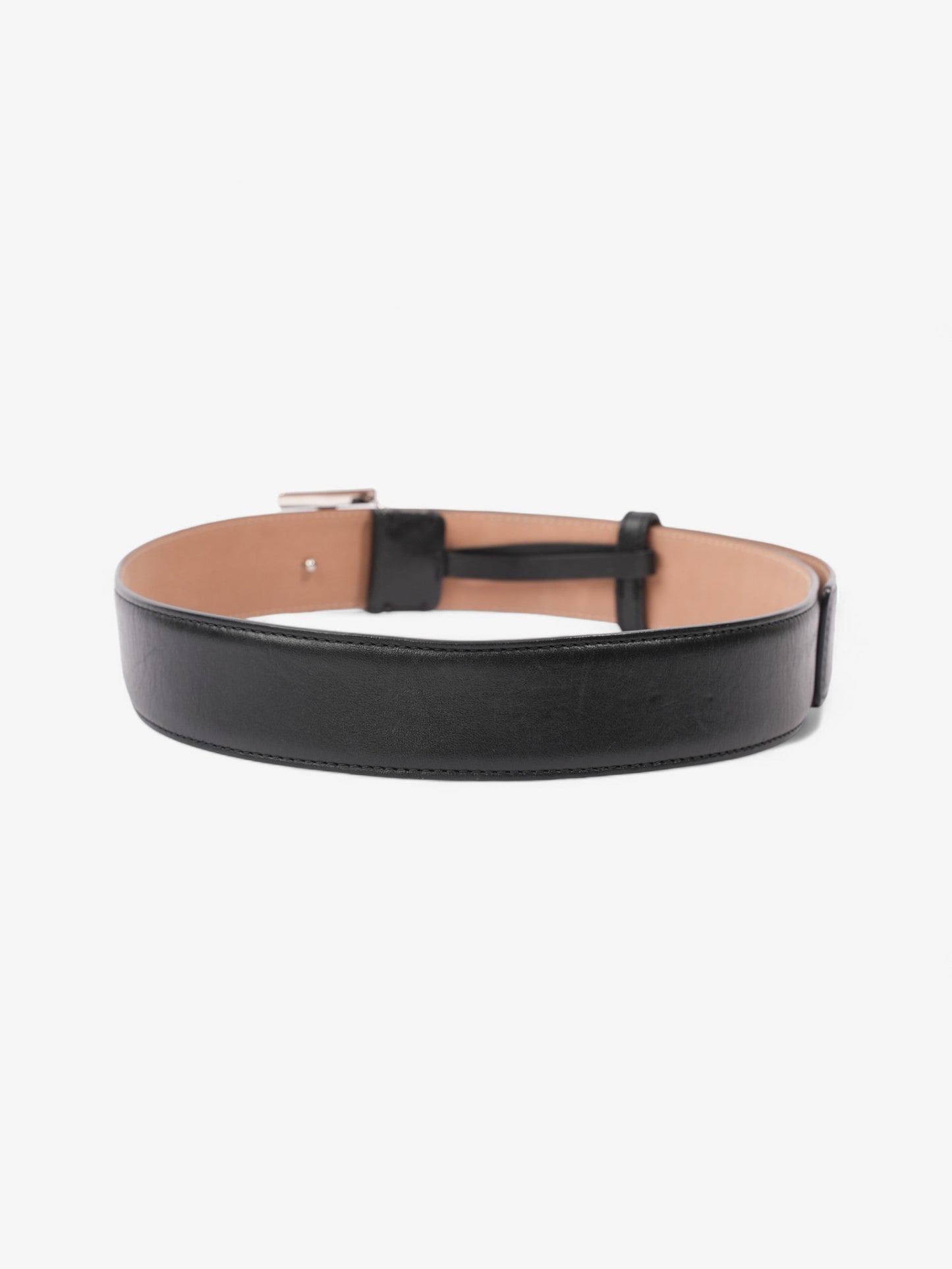 Burberry TB Belt Black / Silver Leather Small - 88cm