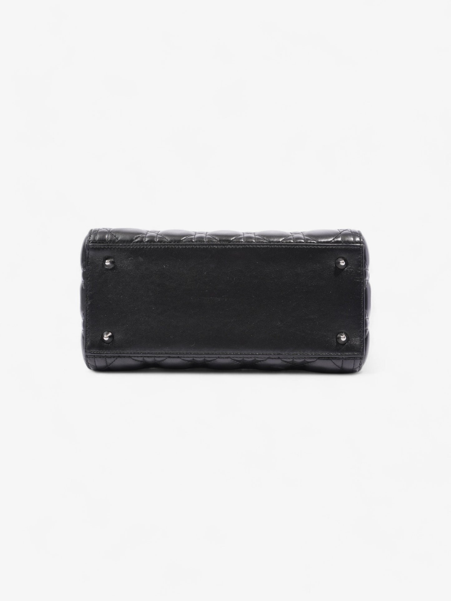 Christian Dior Lady Dior Black Lambskin Leather Medium