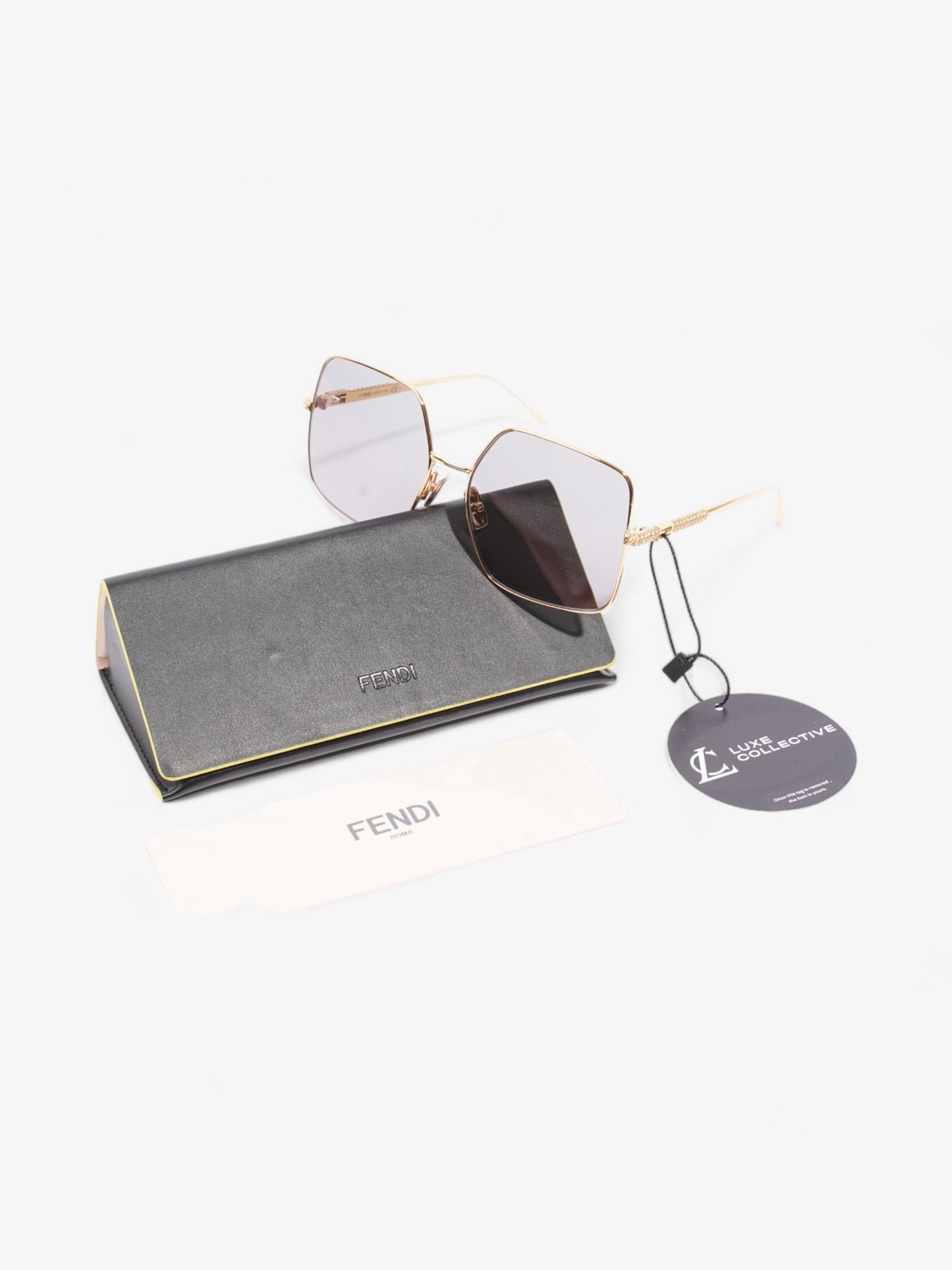 Fendi FF Sunglasses Gold Acetate 145mm